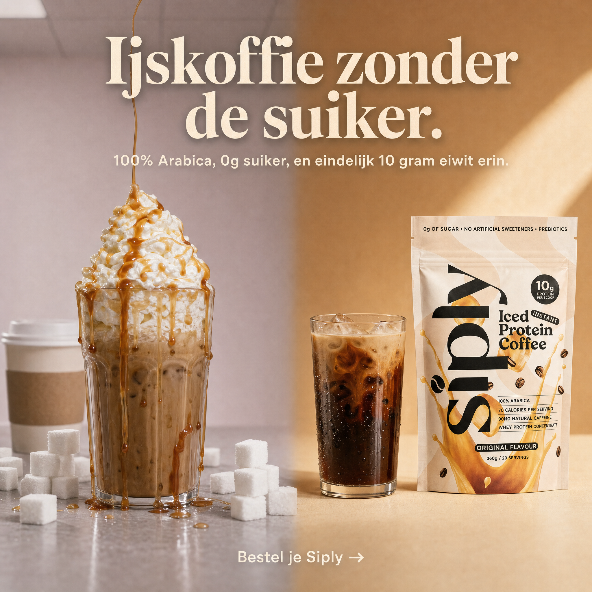Siply Coffee Facebook ad: Krijg 15% extra korting met SIPLY15OFF