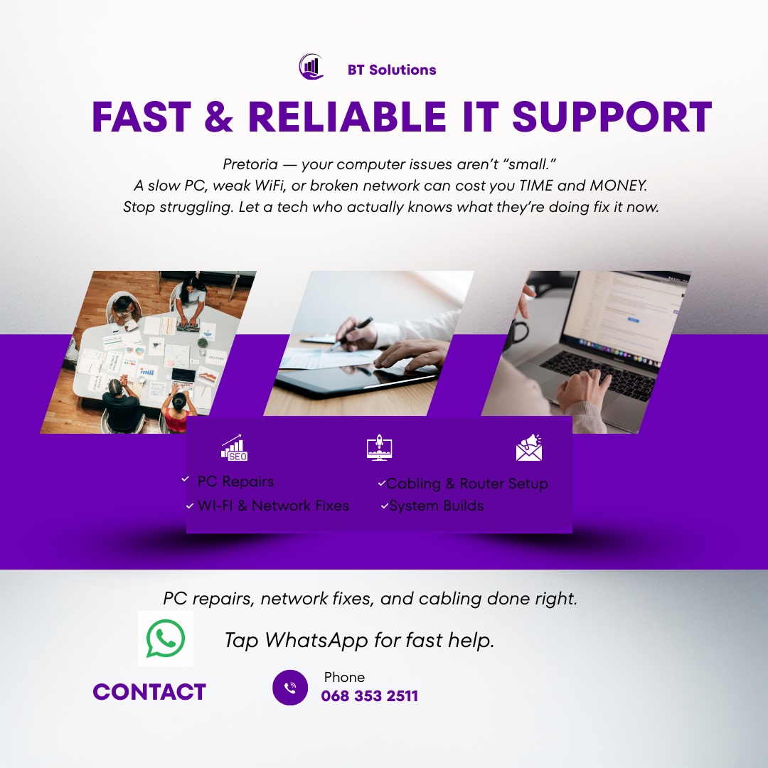 BT Solutions Facebook ad: Chat with us