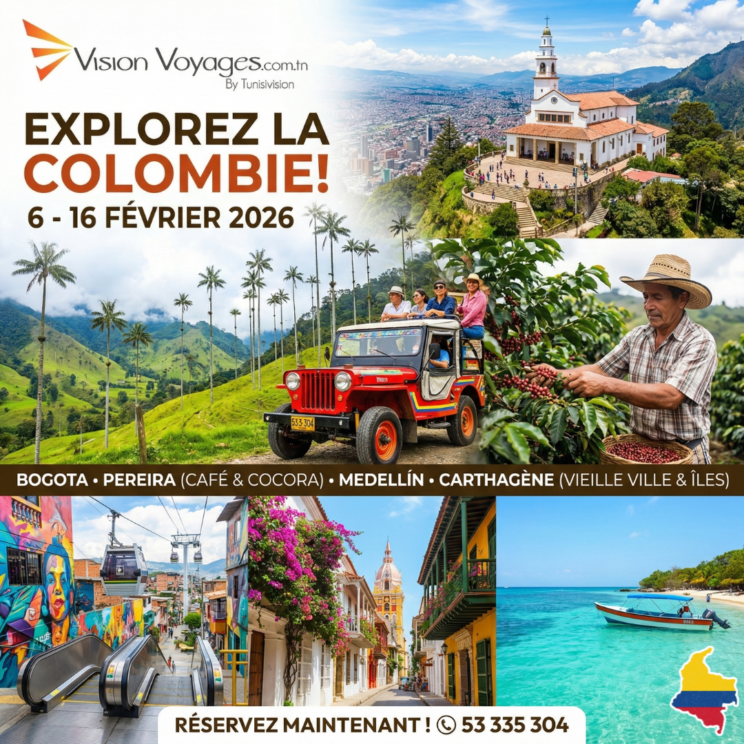 Vision Voyages Facebook ad: Un circuit exceptionnel au coeur de la Colombie