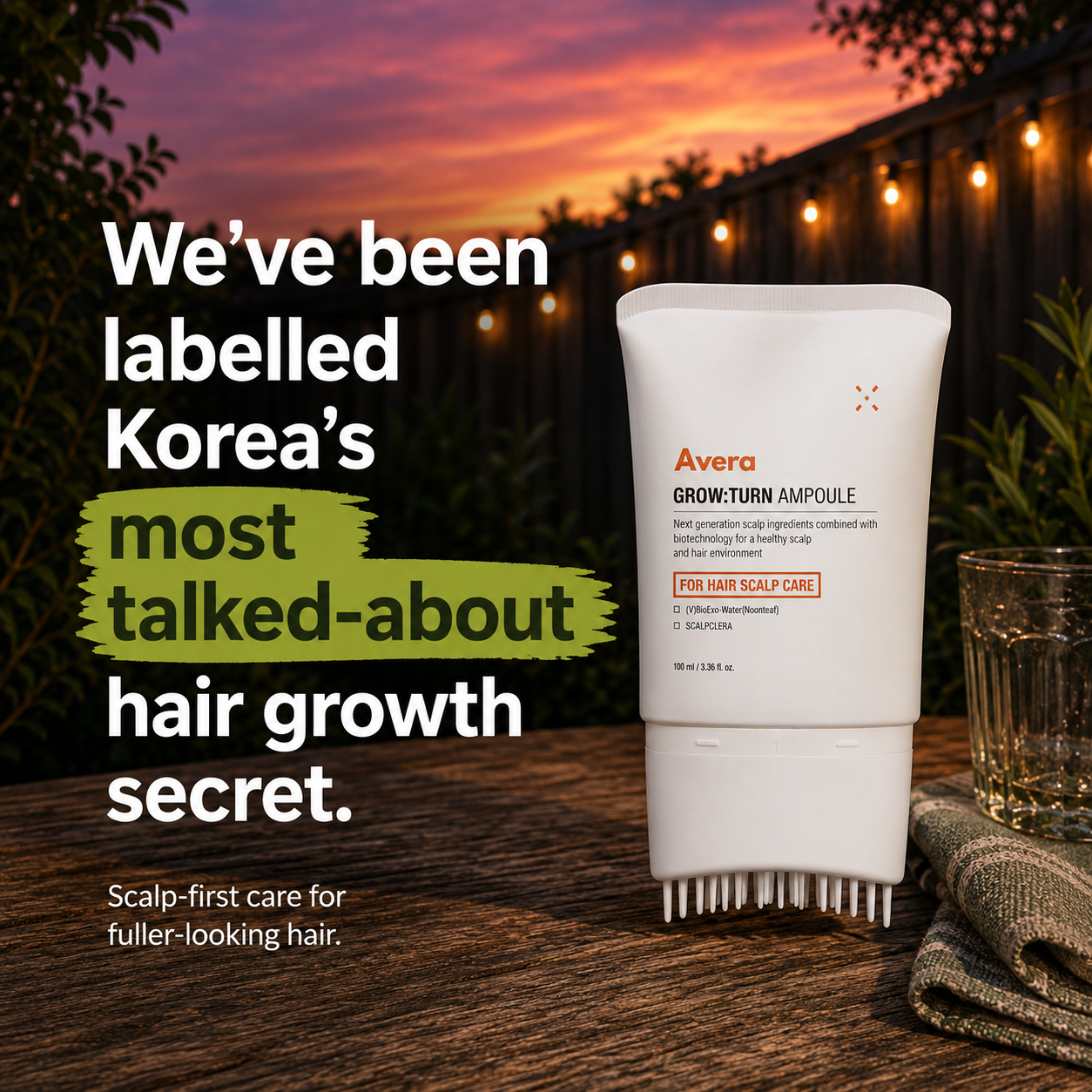 Avera Facebook ad: Korea's #1 Hair Growth Serum