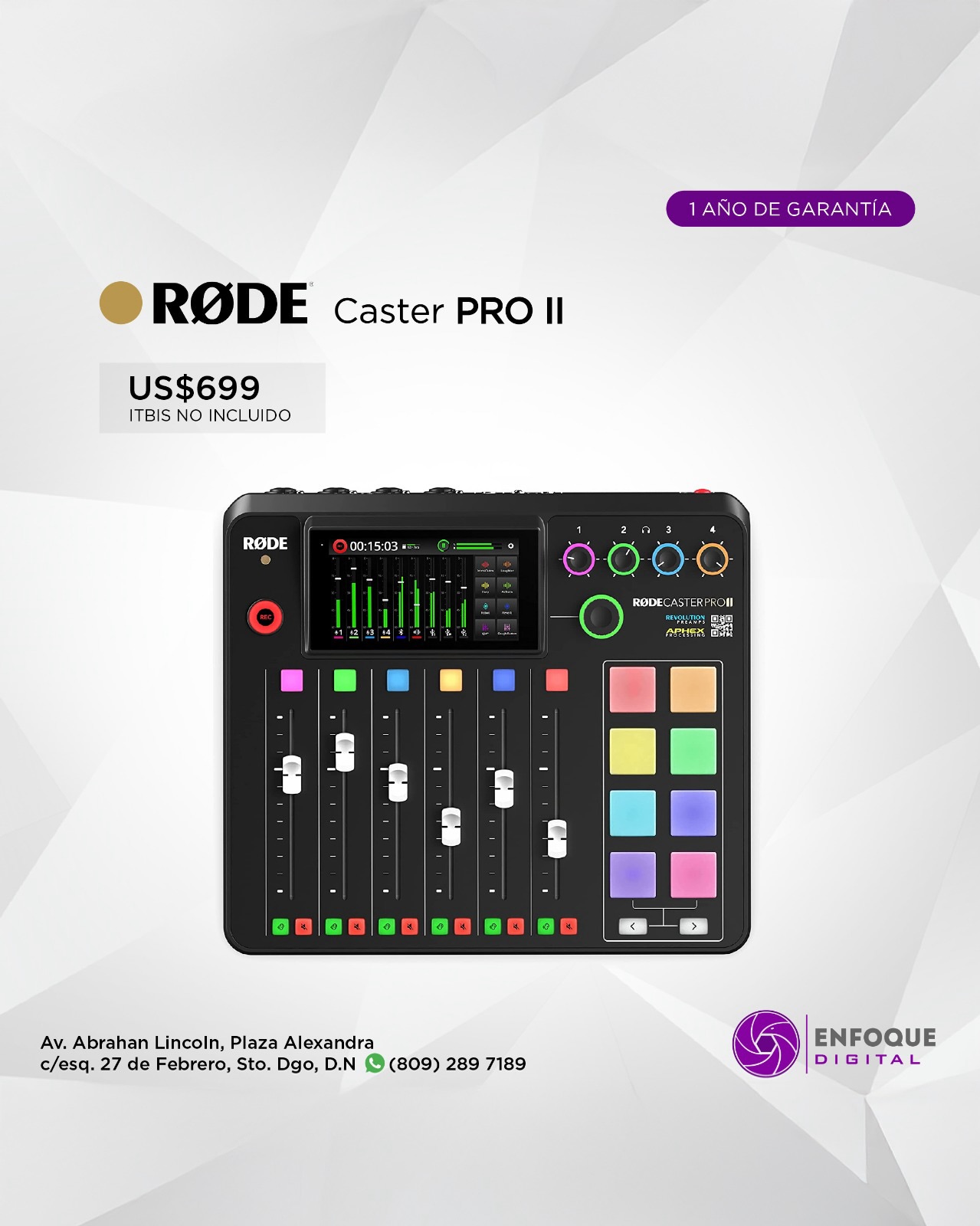 Enfoque Digital RD Facebook ad: Equipos de audio y video para transmisiones en…