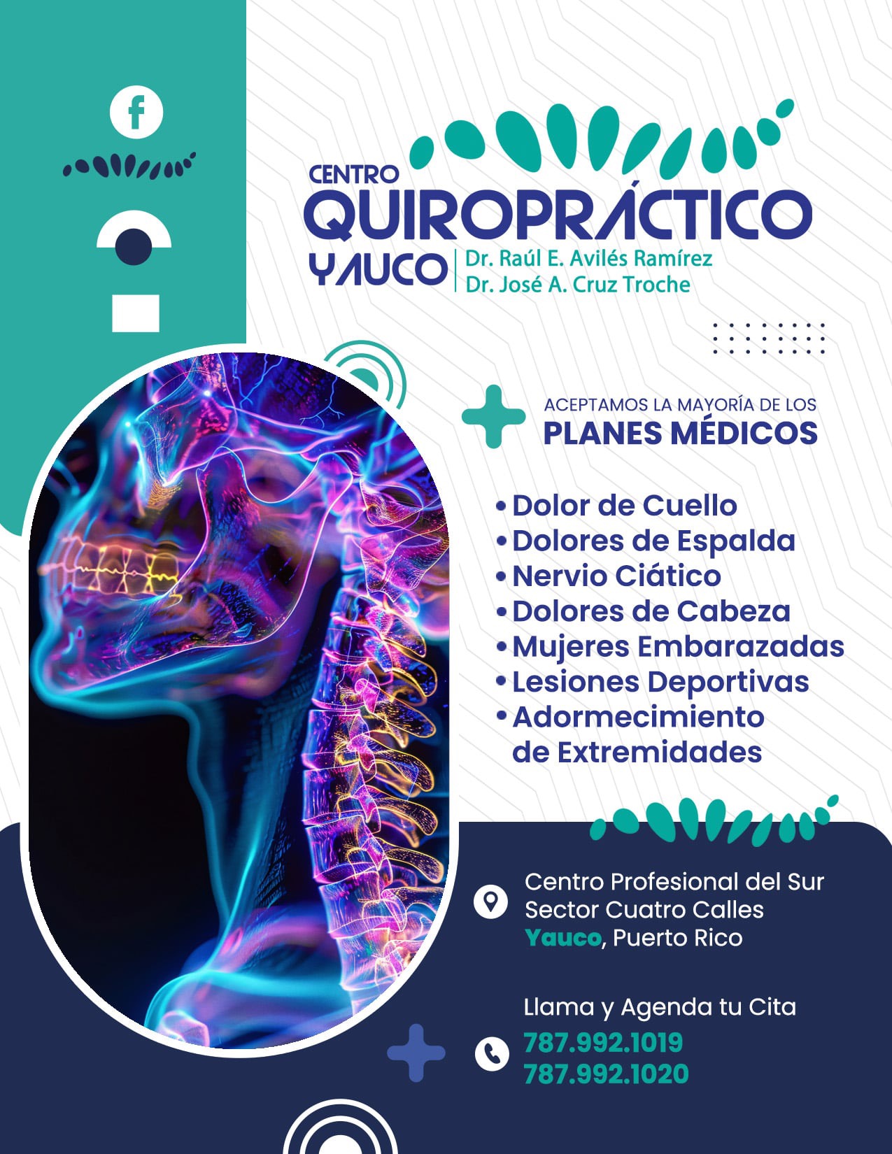 Centro Quiropráctico de Yauco Facebook ad: ¡Bienvenidos al Centro Quiropráctico de Yauco!