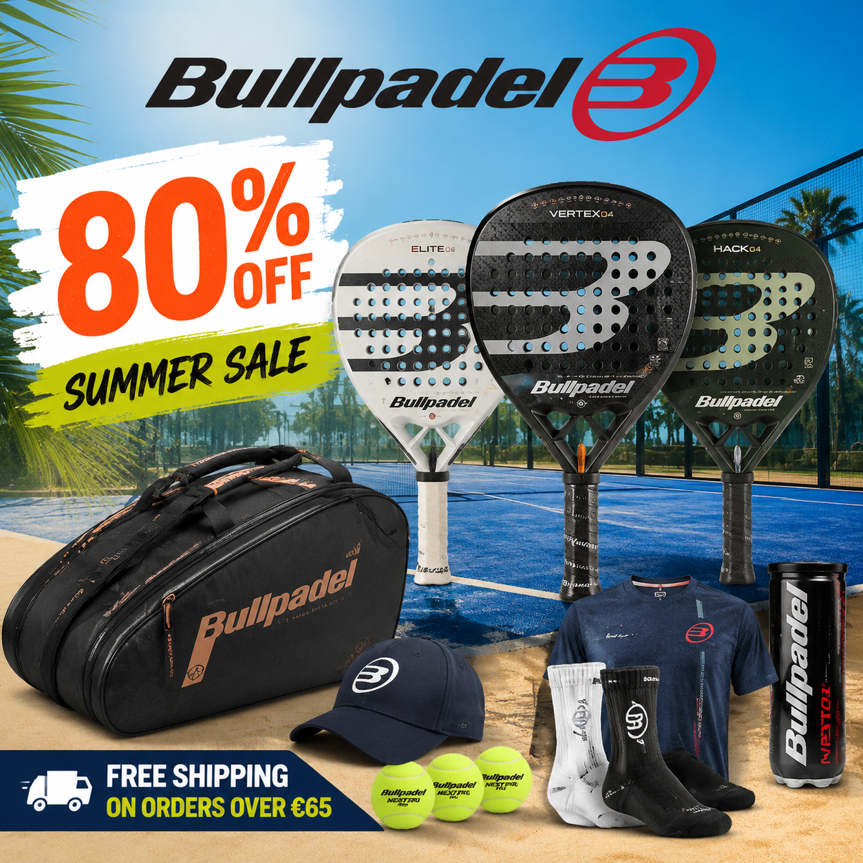 Online shop Facebook ad: Upgrade your padel experience with Bullpadel.