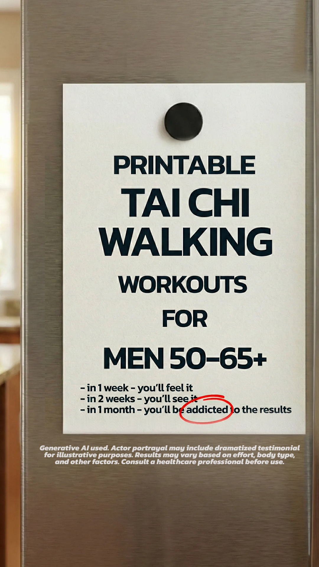28 Day Tai Chi Walking Challenge Facebook ad: Strength, Balance, Mobility