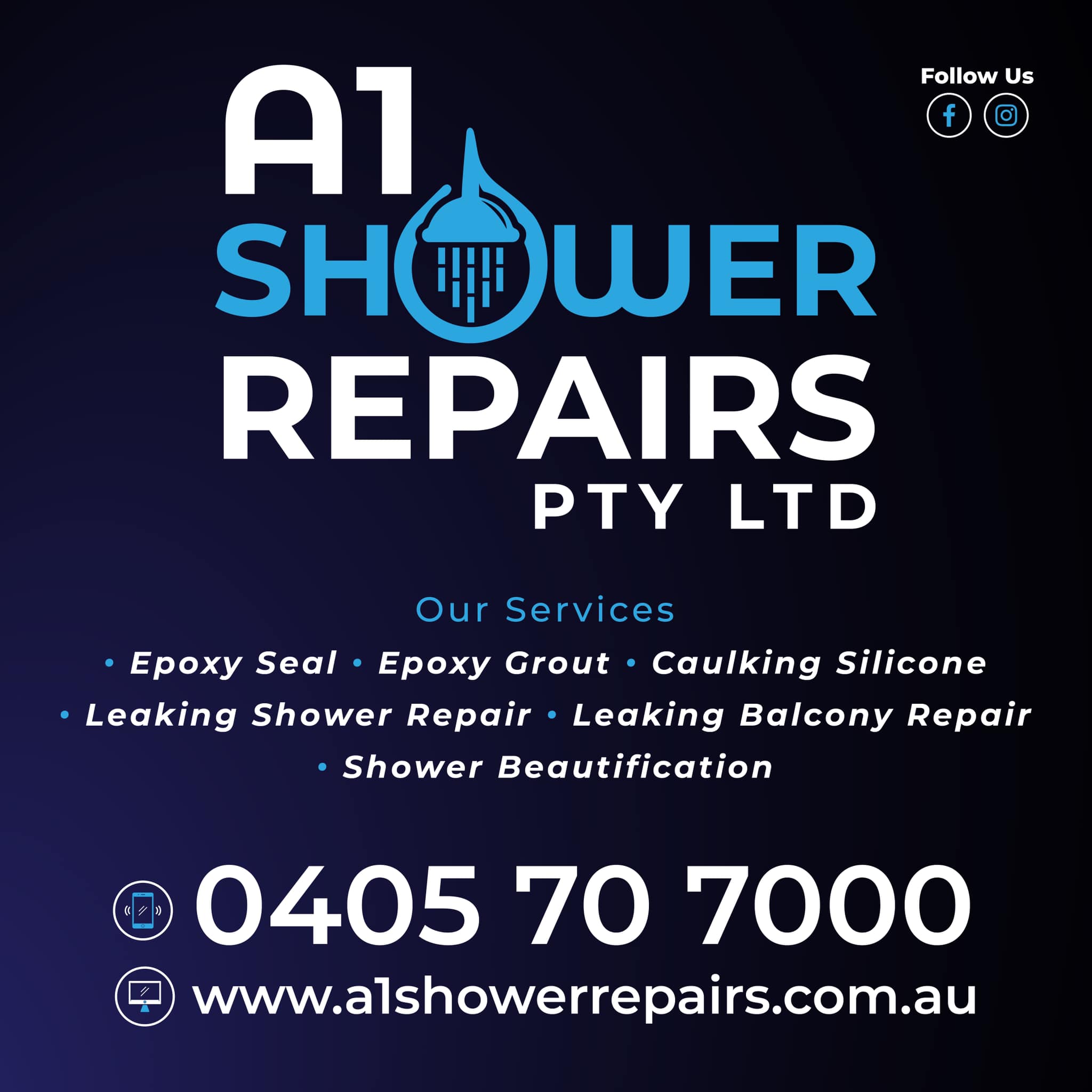 A1 Shower Repairs Facebook ad: Bathroom Rejuvenation & Beautification, Shower & Tile…