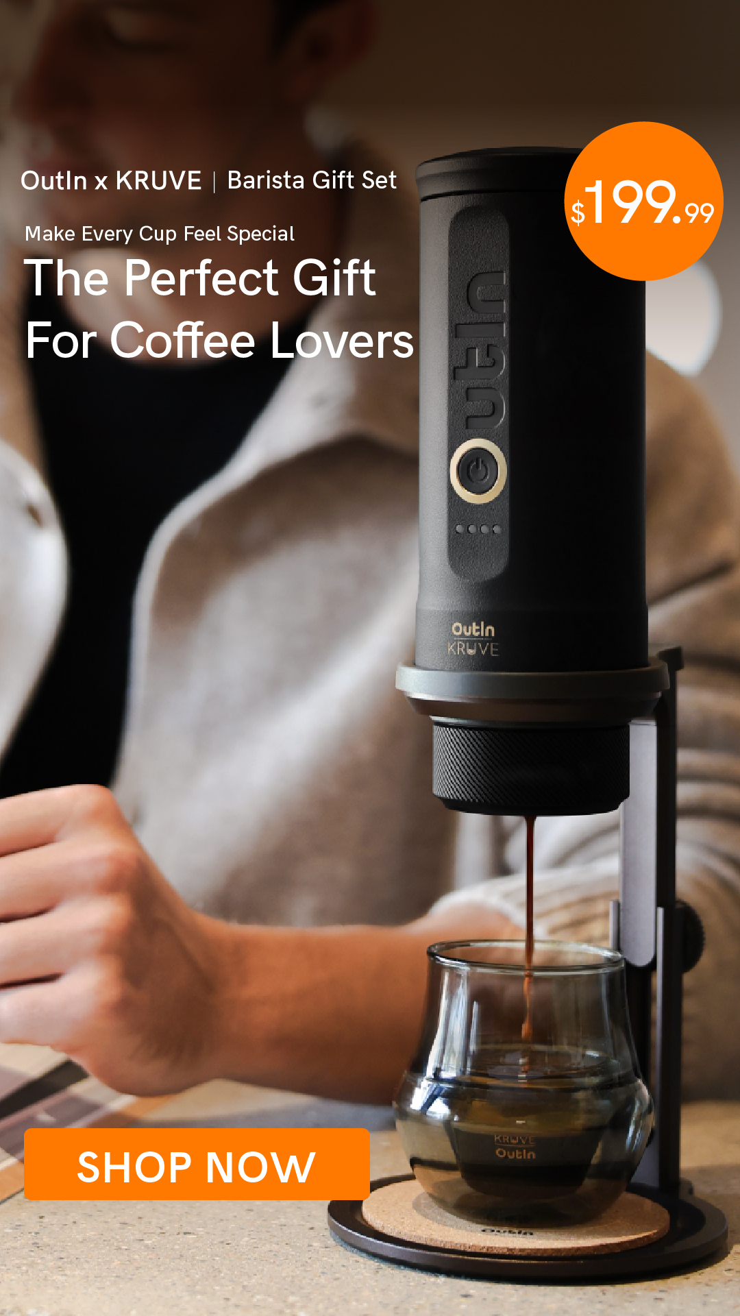 Outin Portable Electric Espresso Machine Facebook ad