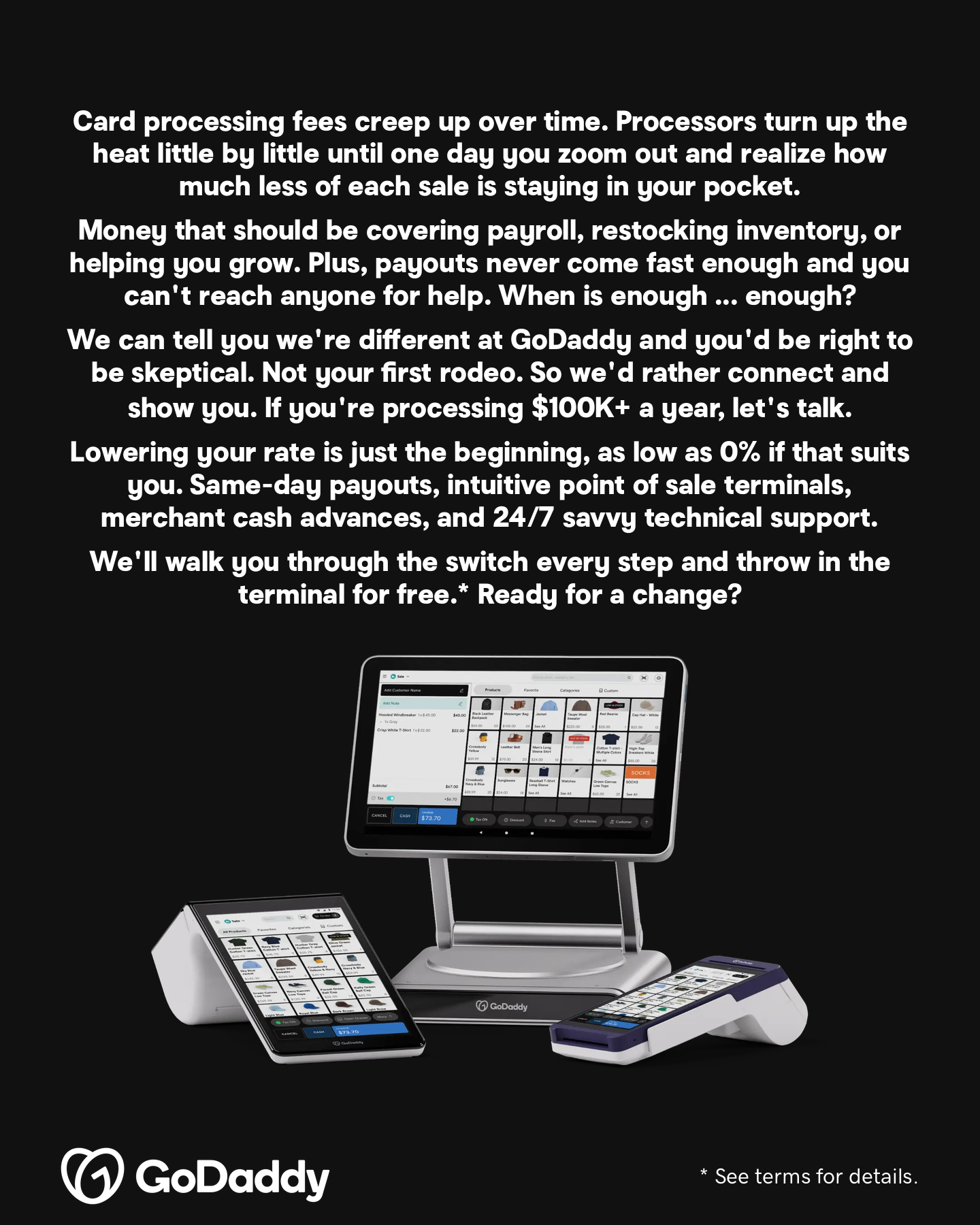 GoDaddy Facebook ad