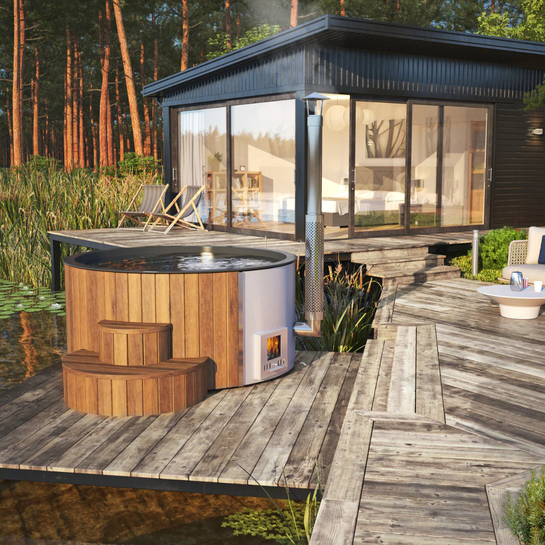Harmone Saunas Facebook ad: Crafted in Europe with premium finishes, the Tub…