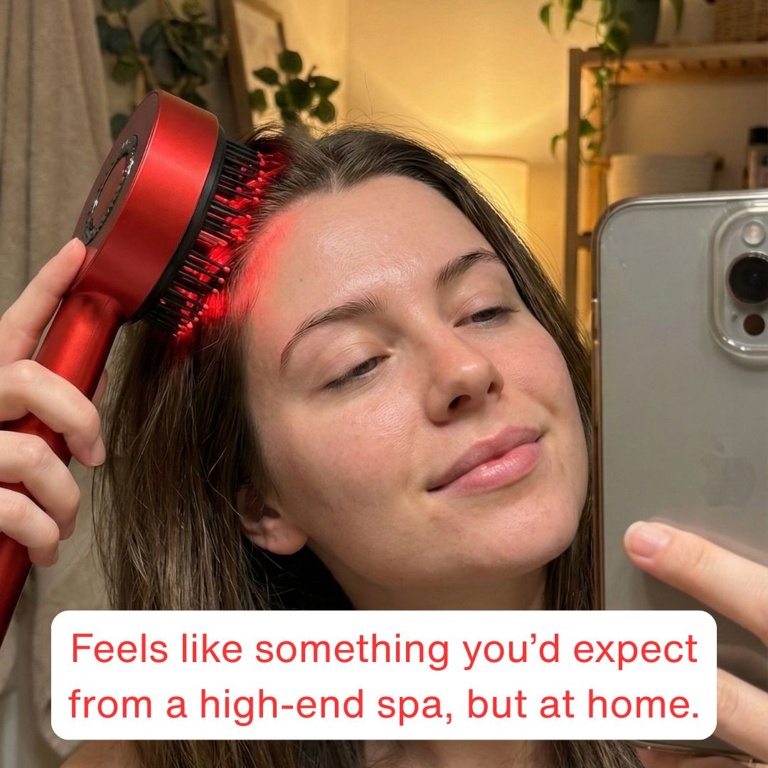 Restore Red Facebook ad: Your Scalp Needs Attention Not Aggressive Pressure