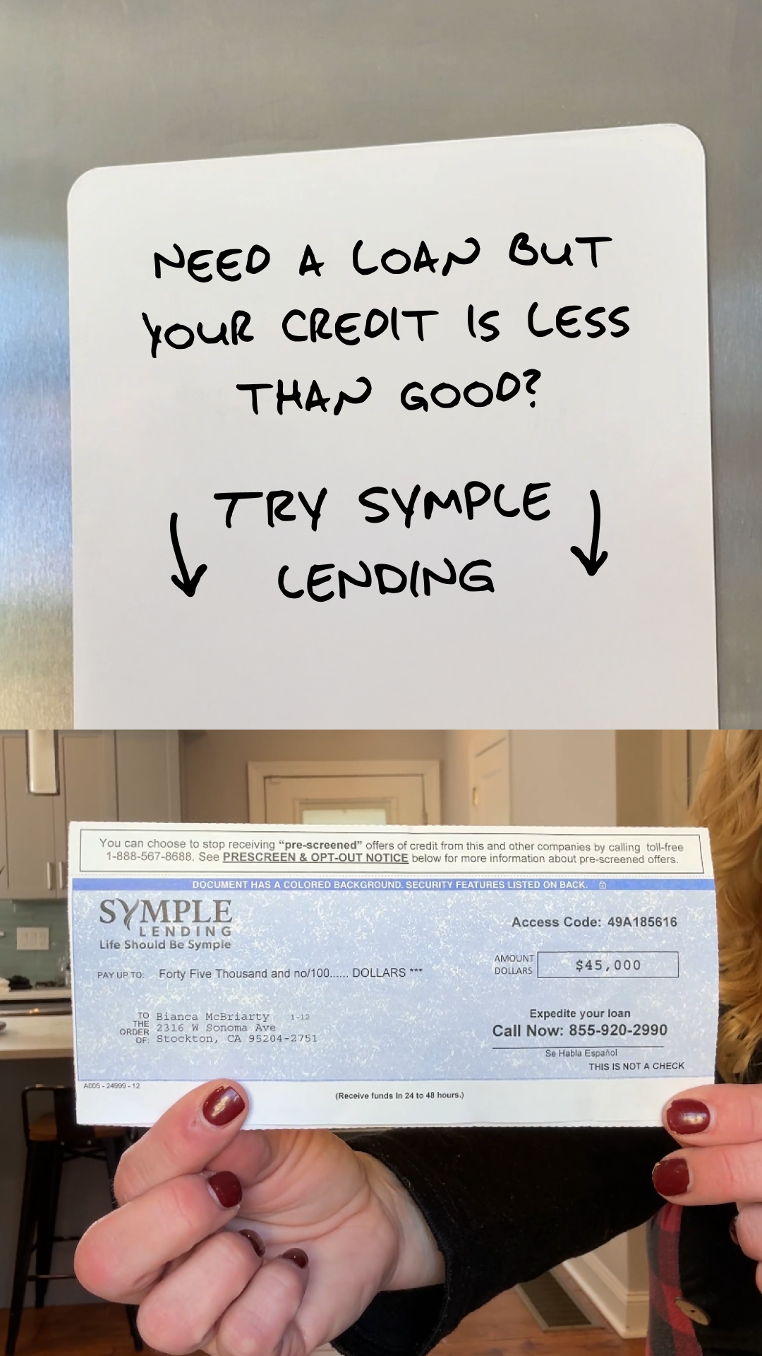 Symple Lending Facebook ad
