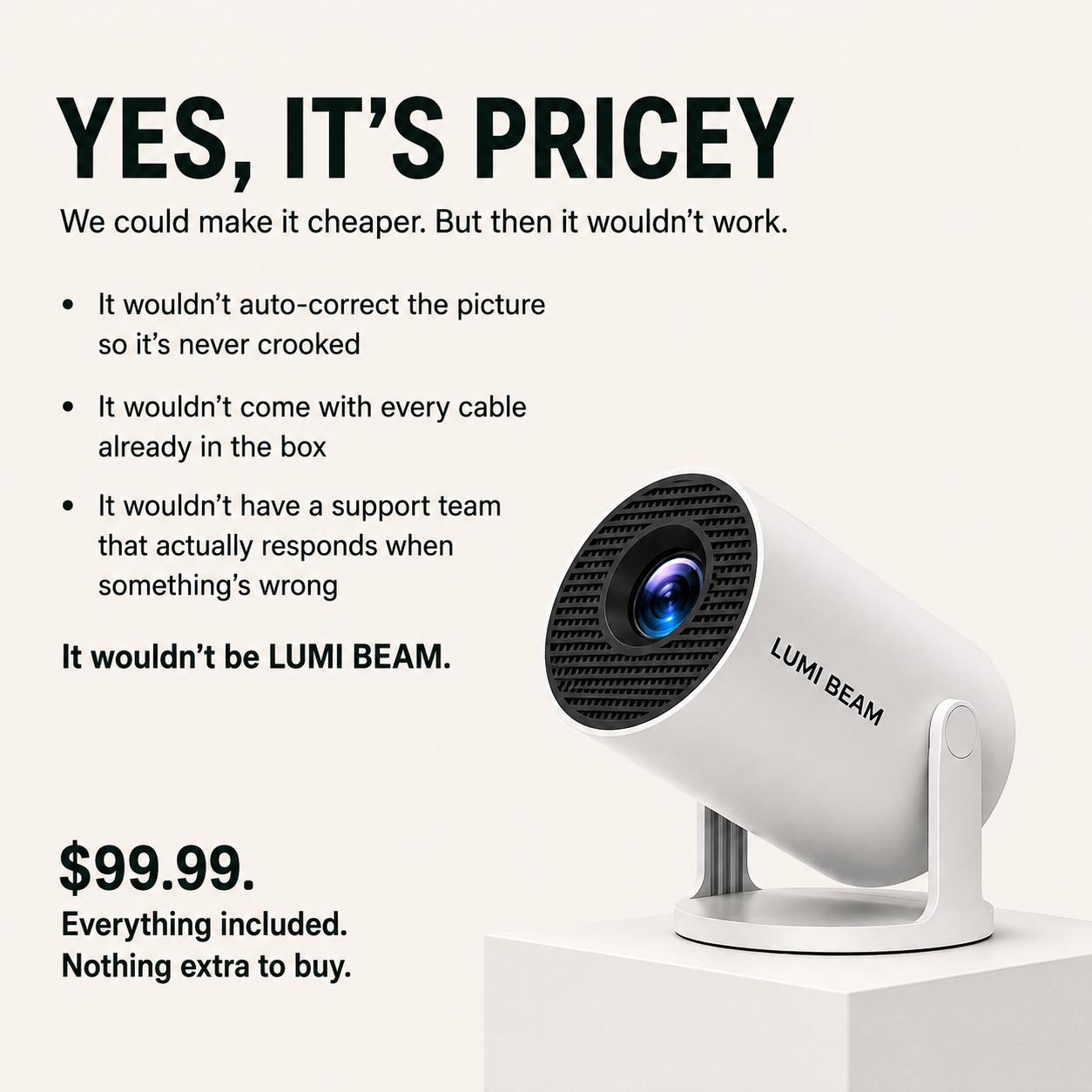 Lumi Beam Facebook ad