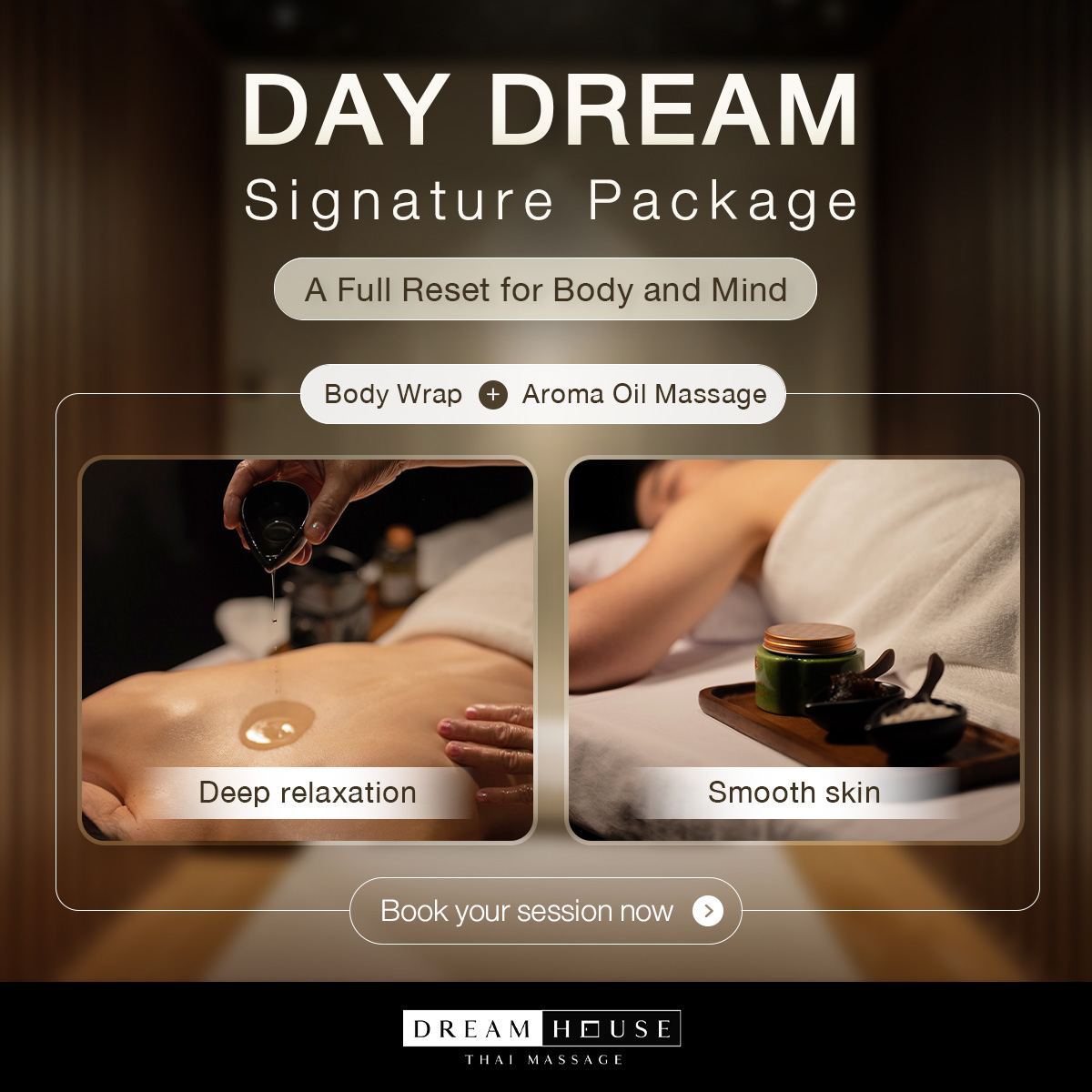 DreamHouse Thai Massage Facebook ad: If you’re looking for one perfect escape