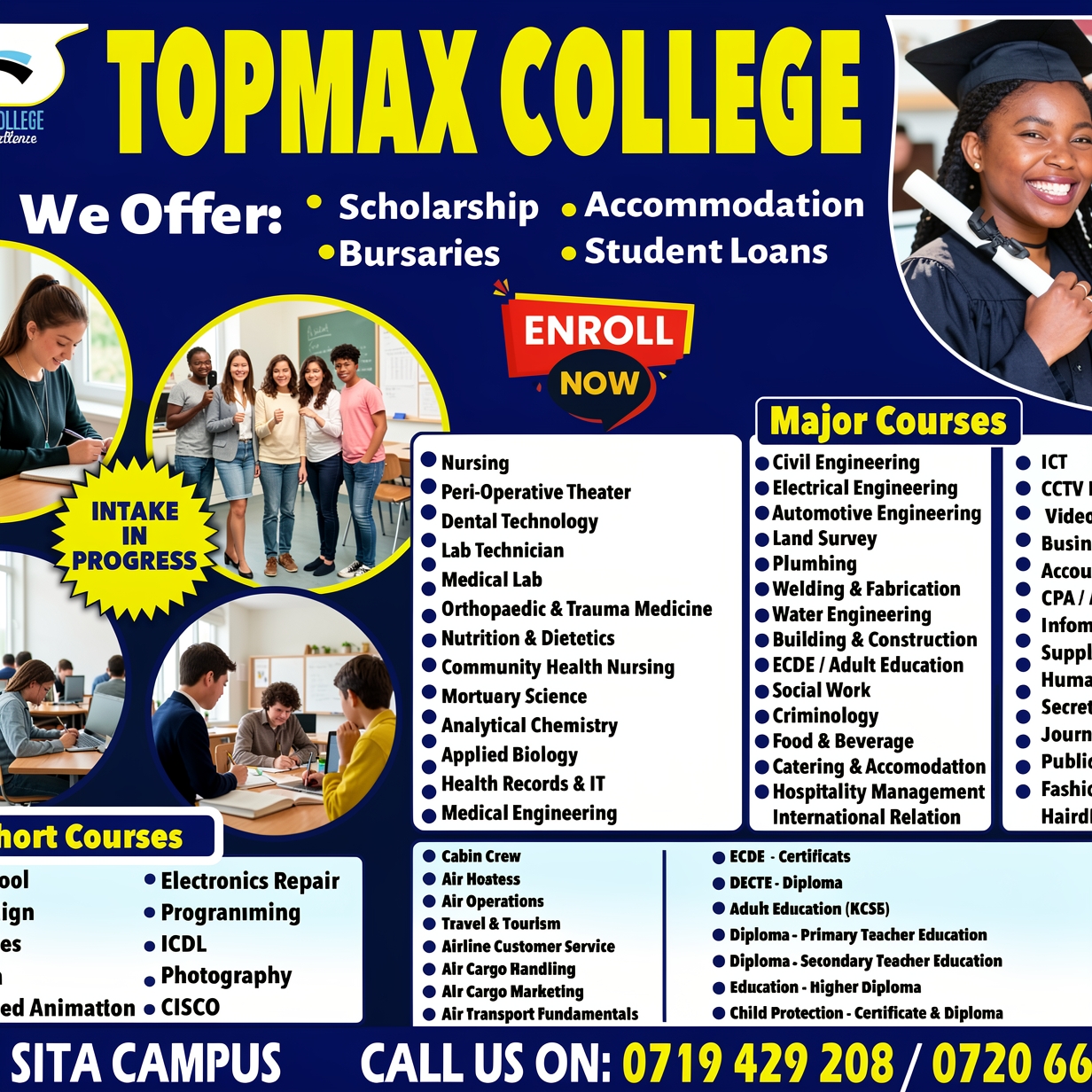 Topmax Training College . Facebook ad