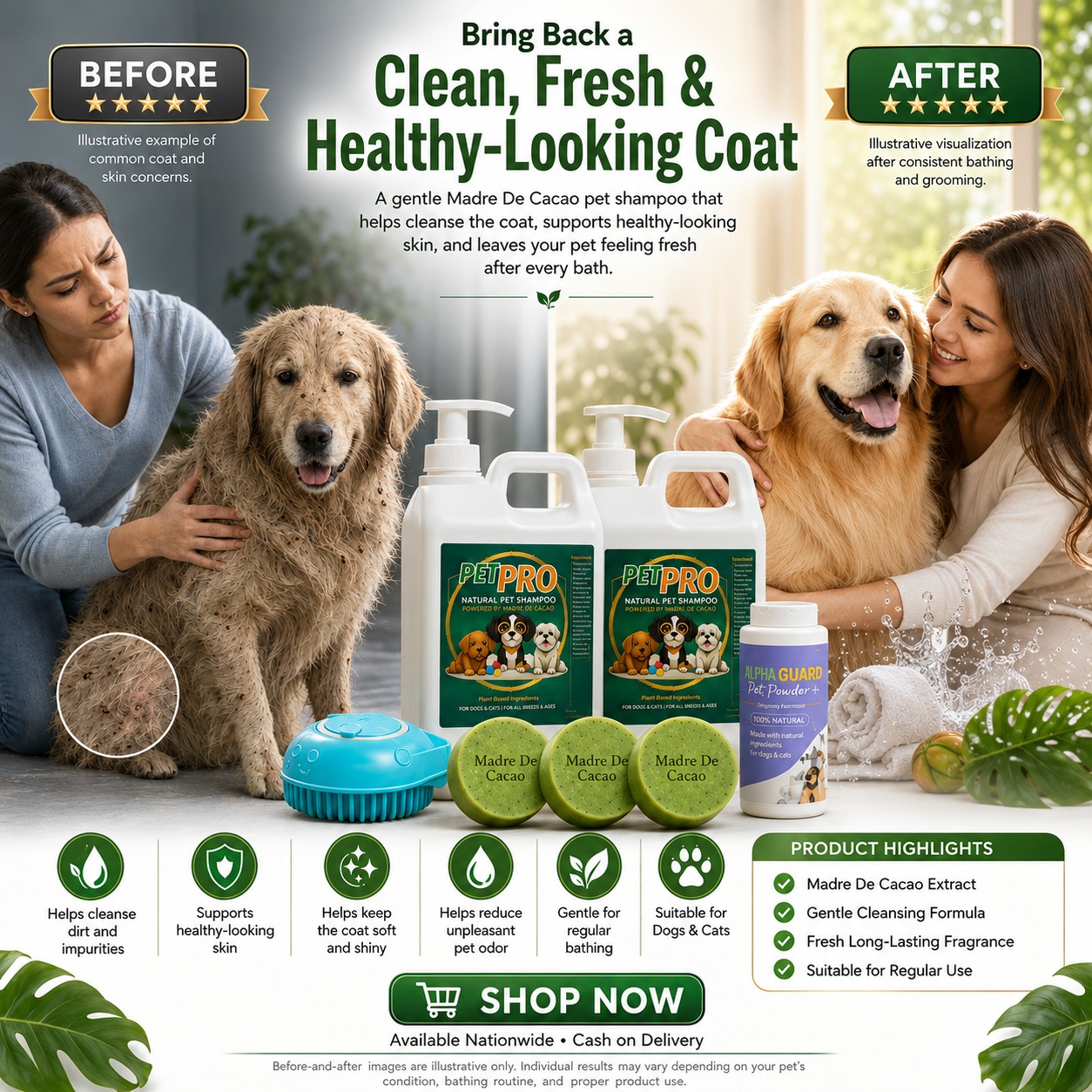 Petpro MDC products Facebook ad: Hindi kailangang harsh ang shampoo para maging malinis…
