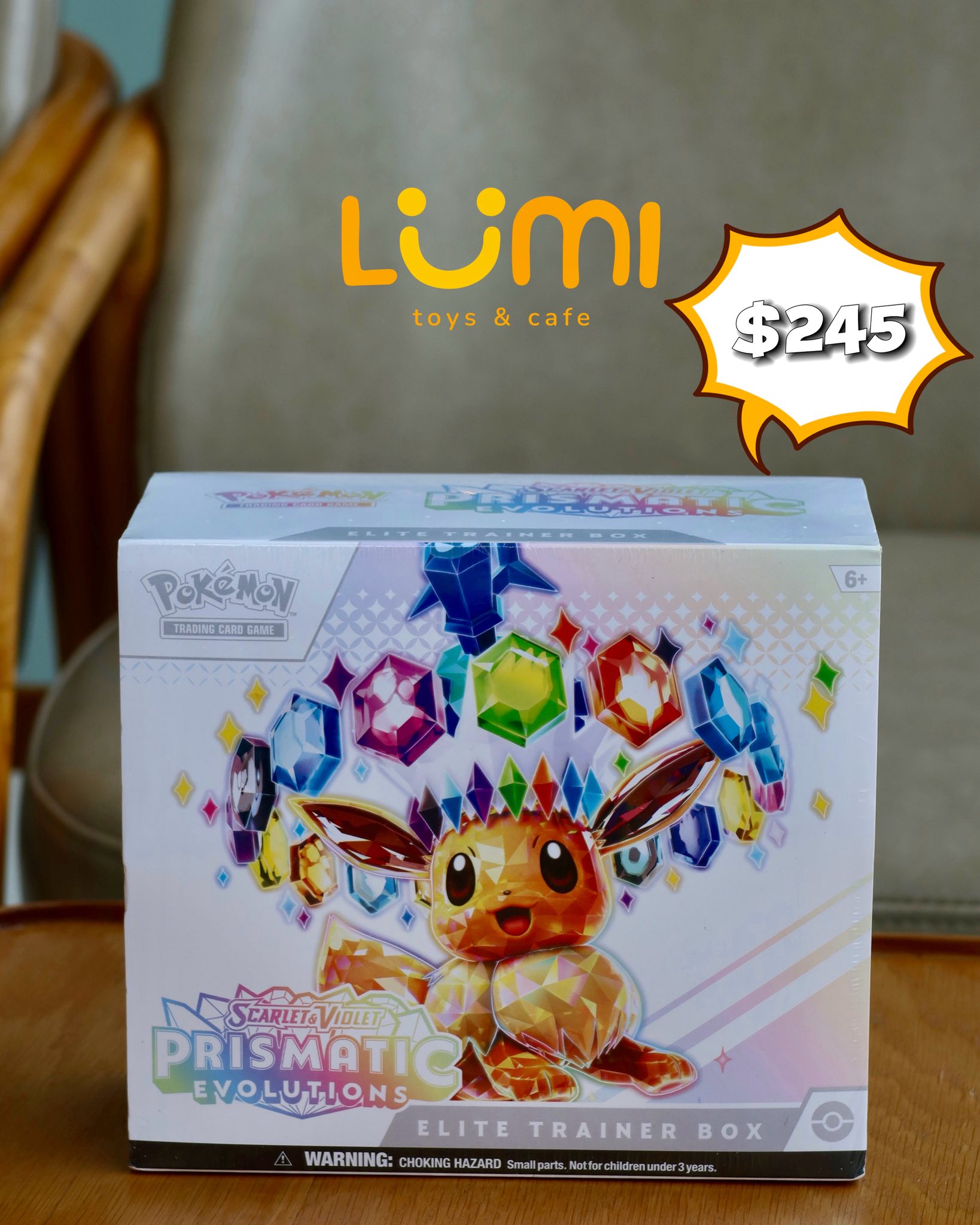 Lumi Toys & Cafe Facebook ad: OPEN AT LUMI, WIN AT LUMI