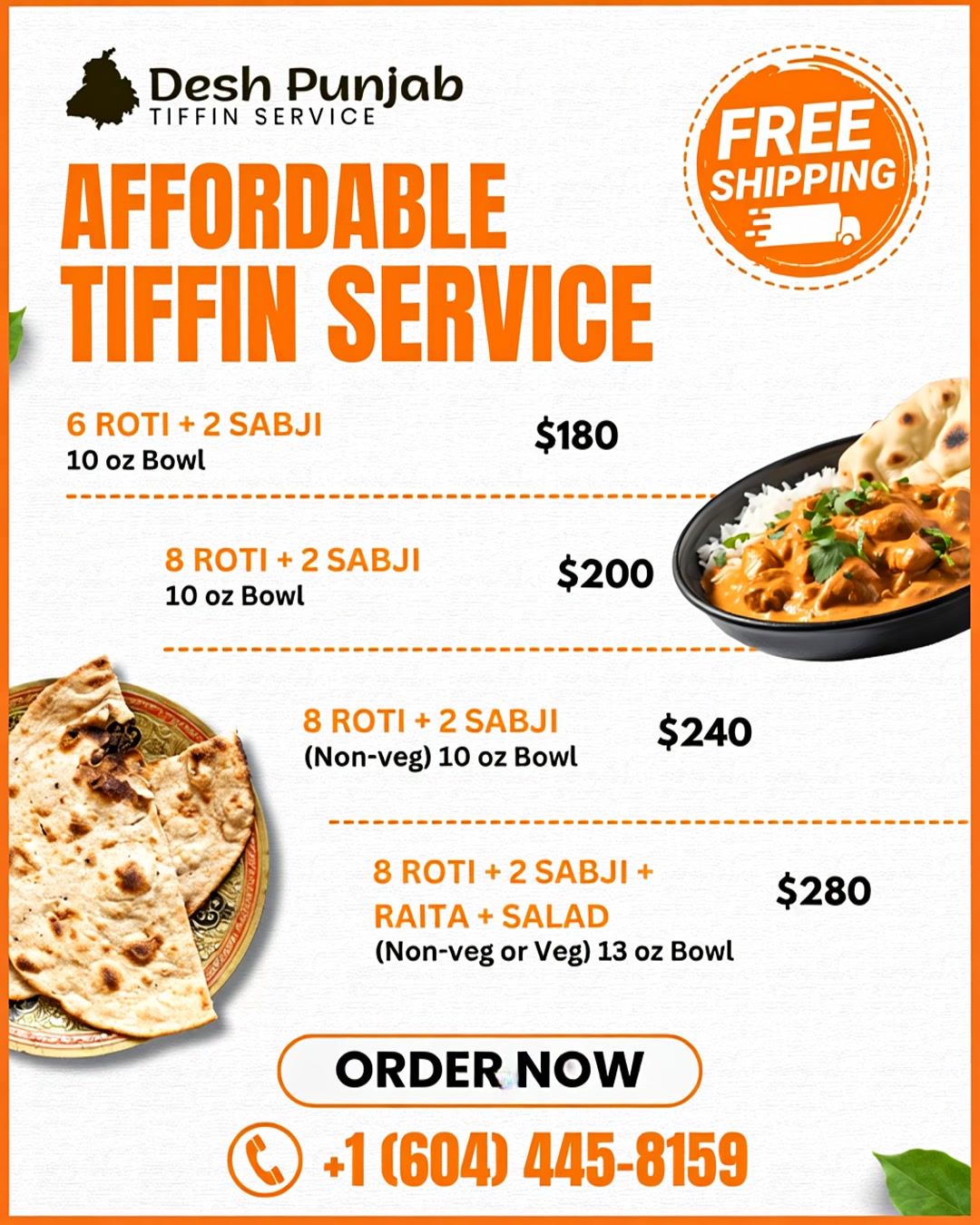 Tiffin service Facebook ad