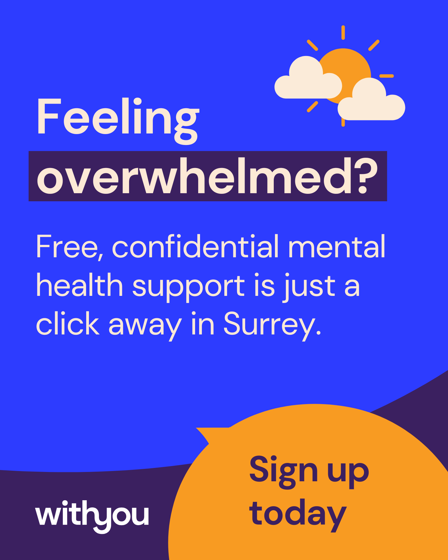 WithYou Facebook ad: Free NHS Talking Therapies