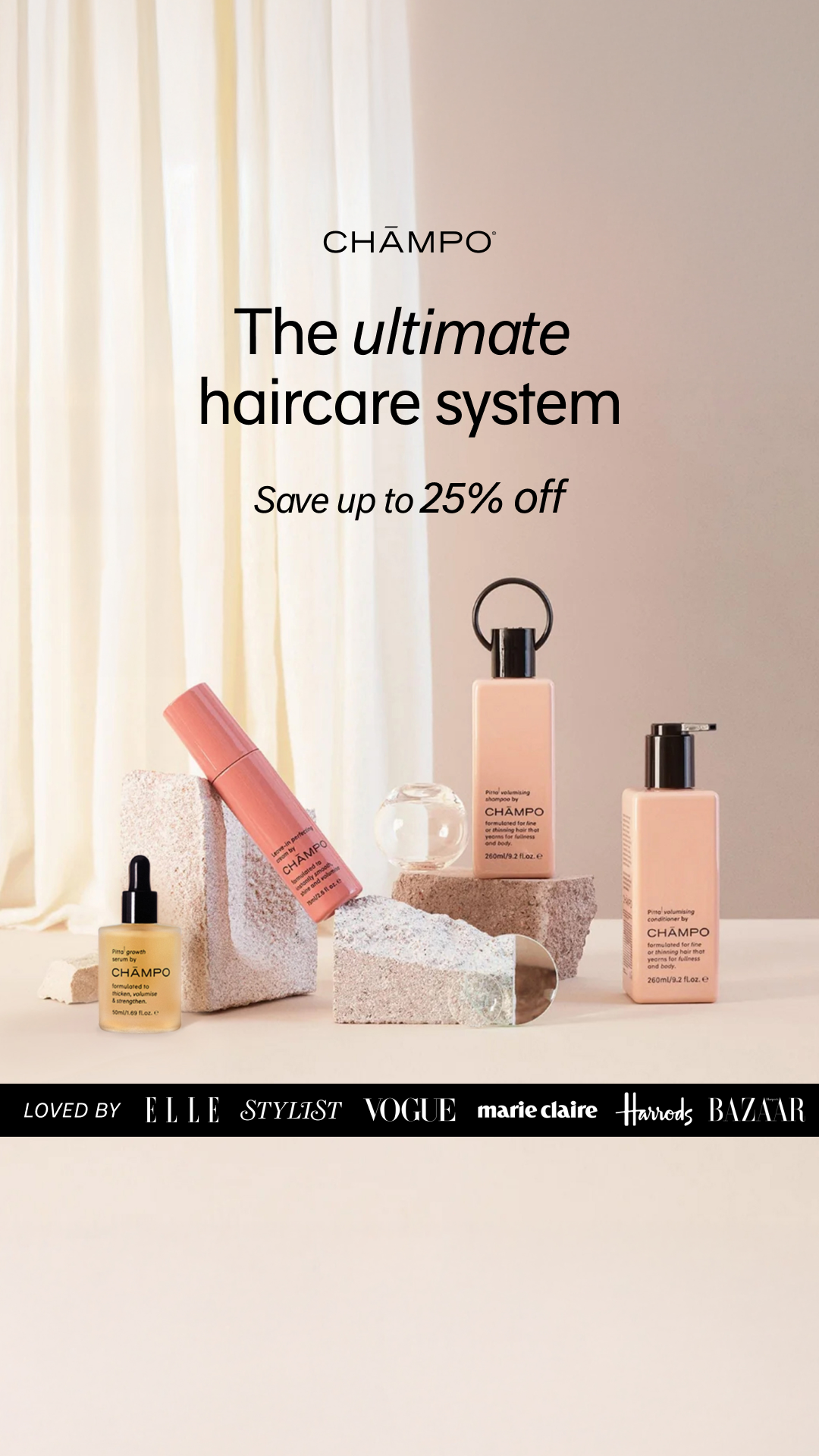 Chāmpo Haircare Facebook ad