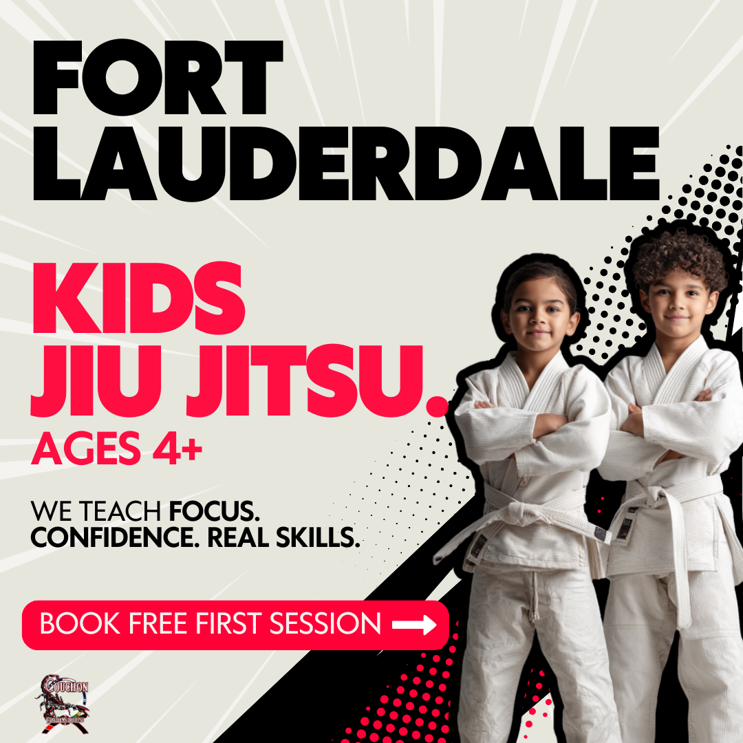 Couchon Brazilian Jiu-Jitsu Academy Facebook ad: BOOK YOUR CHILDS FREE JIU JITSU SESSION
