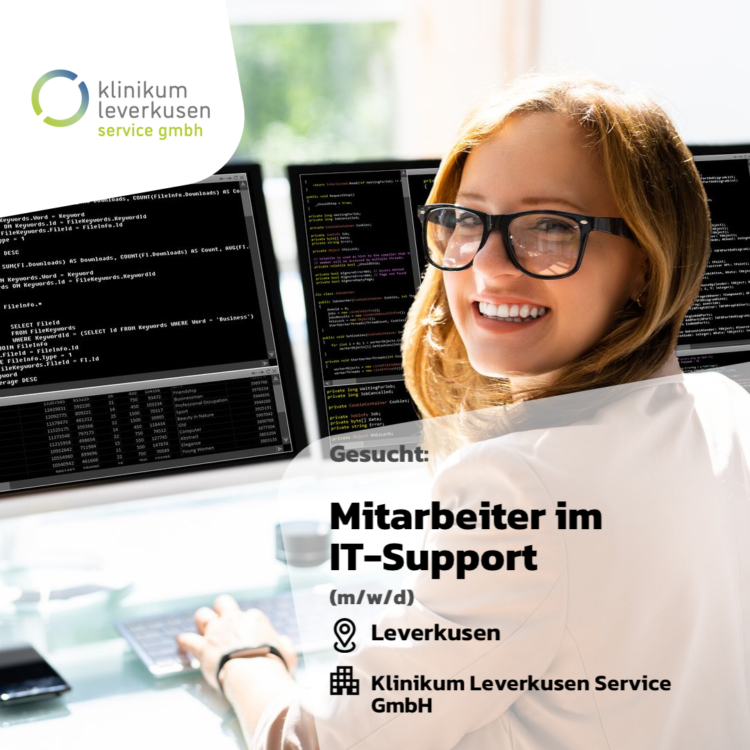 Jobiq Deutschland Facebook ad: Mitarbeiter im IT-Support (m/w/d)