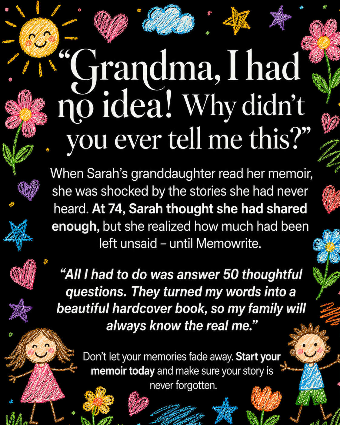 Memowrite Facebook ad