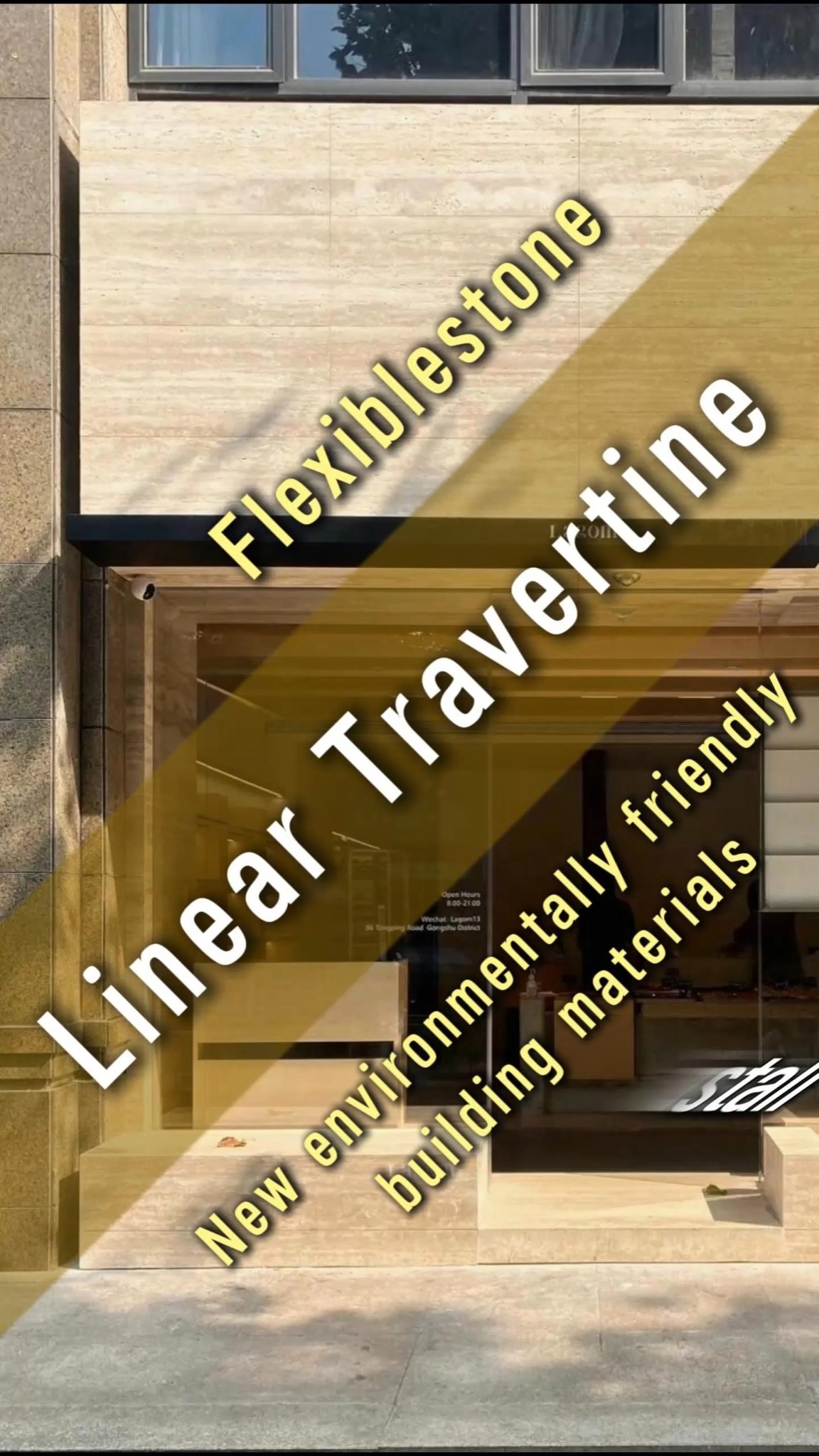 Rinsun Eco Material Facebook ad: Linear Travertine
