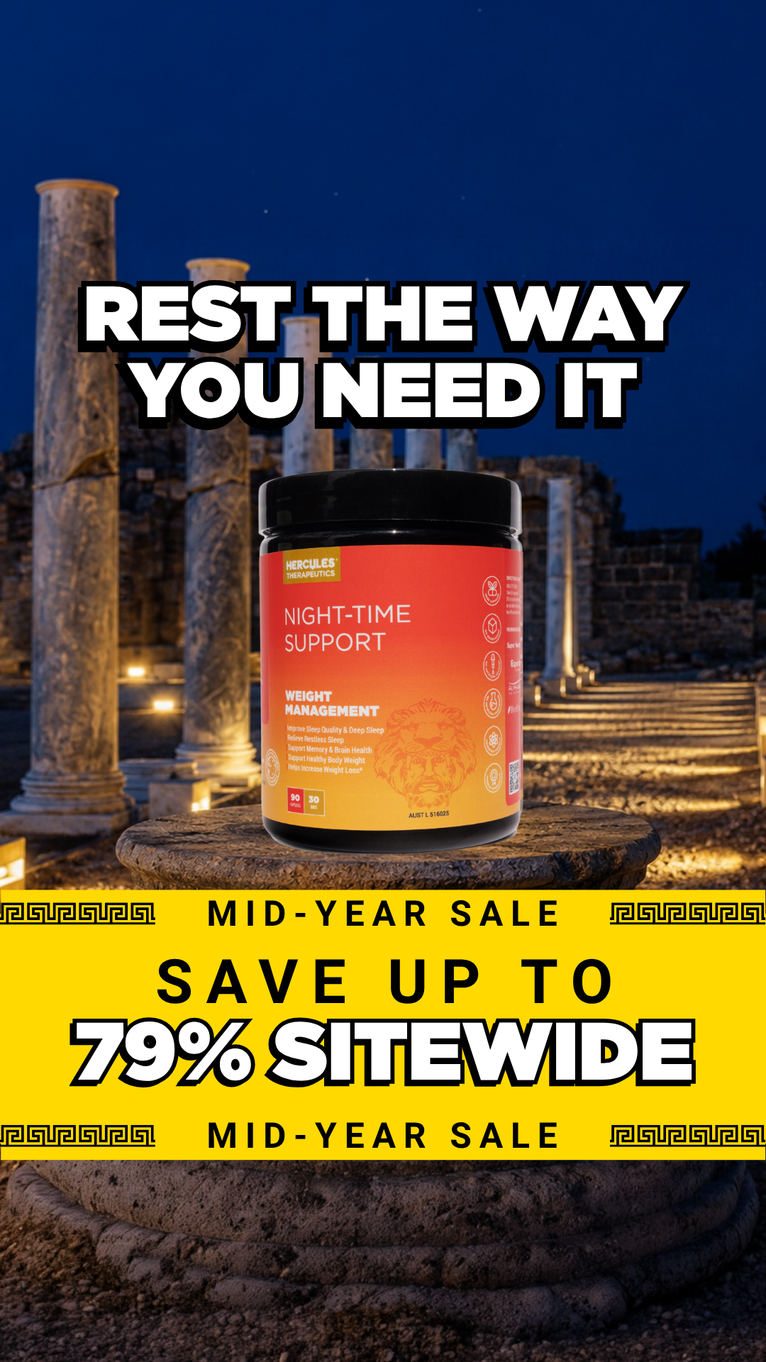 Hercules Supplements Aust Facebook ad