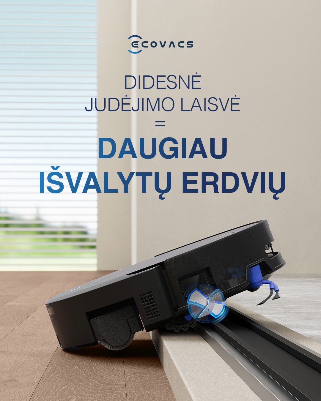 Ecovacs Lietuva Facebook ad: Slenkstis tarp kambarių?