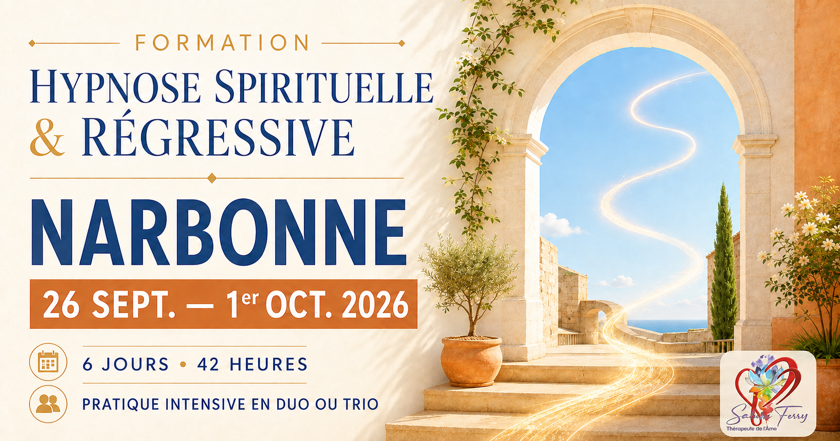 Sabine Ferry, hypnose spirituelle et régressive Facebook ad