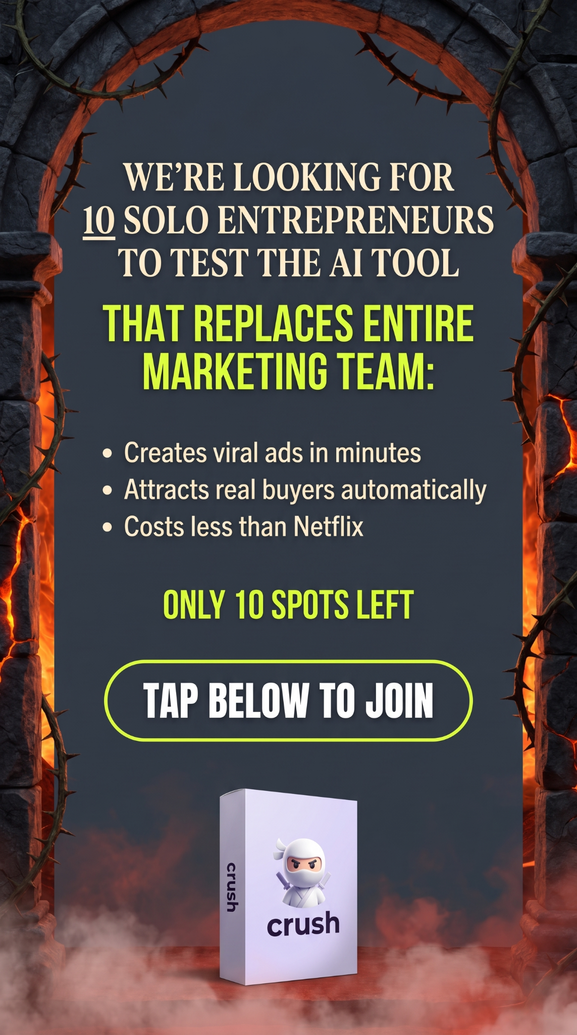 trycrush.ai Facebook ad