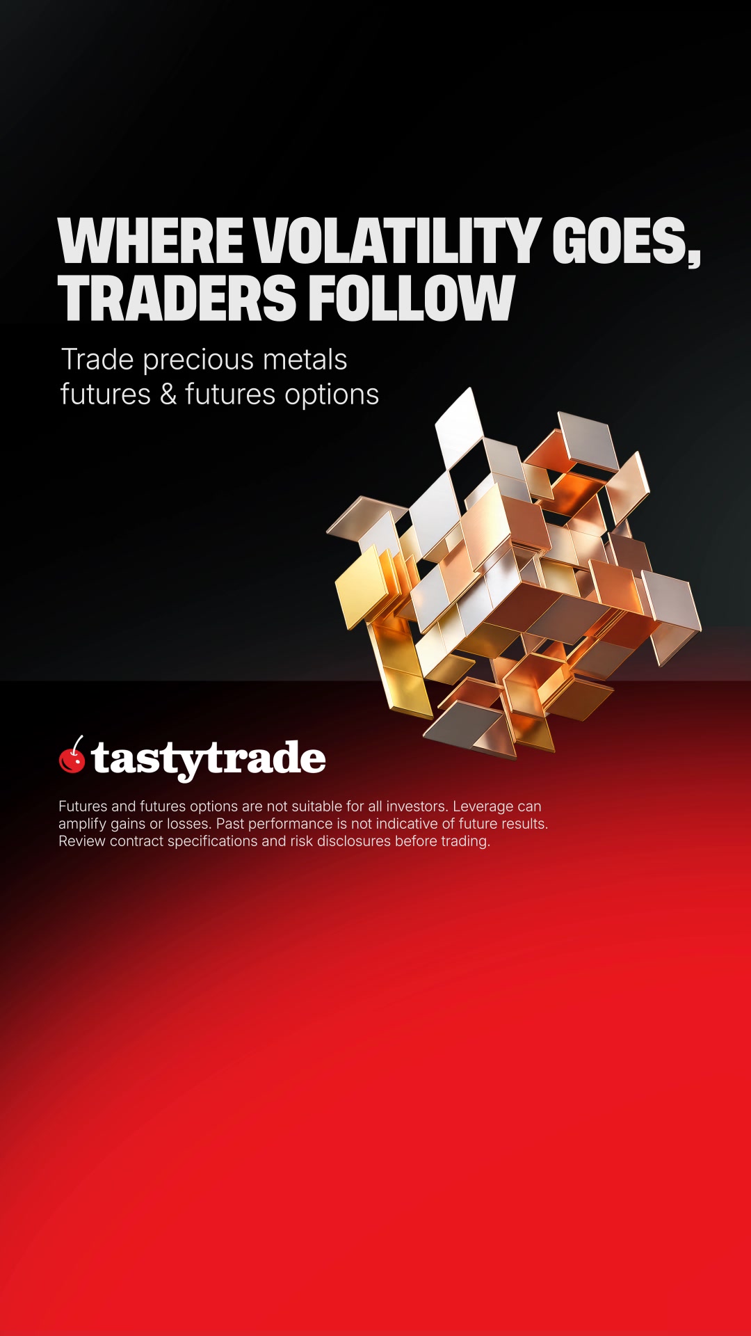 tastytrade Facebook ad: Trade CME Gold & Silver Futures