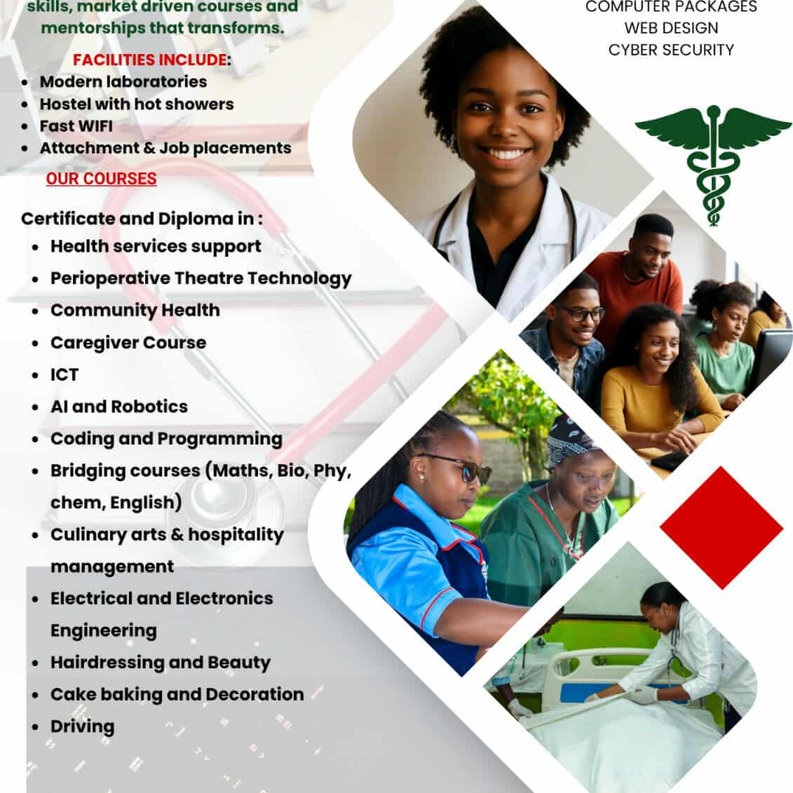 Skillwave Africa Training College Facebook ad: Chat in Messenger