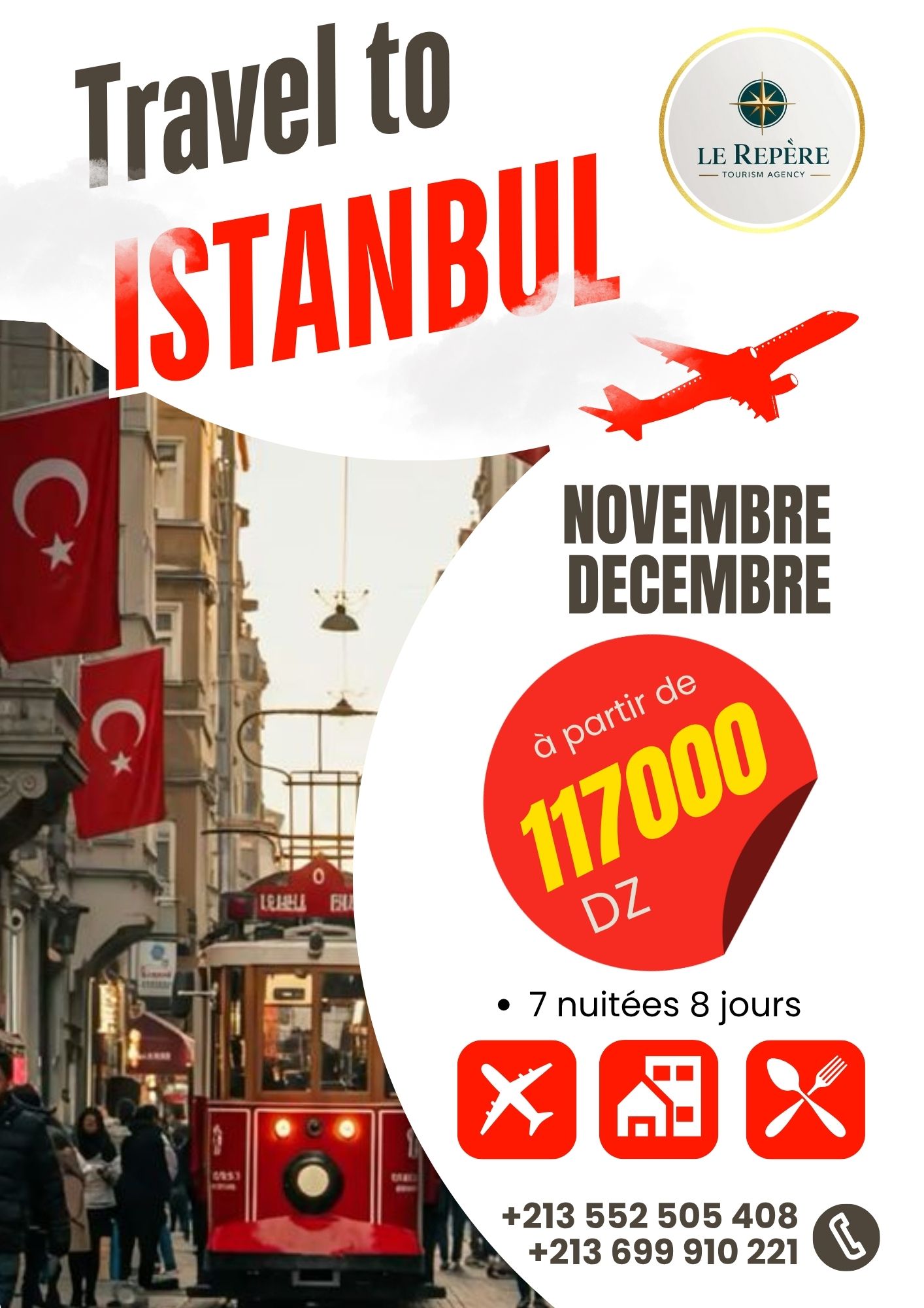 Le Repère Travel Agency Facebook ad: ISTANBUL NOVEMBRE/DECEMBRE