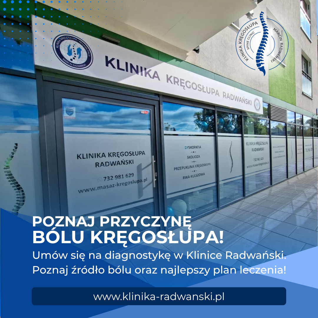 Klinika Kręgosłupa - Radwański Facebook ad: Ból pleców, kręgosłupa, odcinka lędźwiowego?
