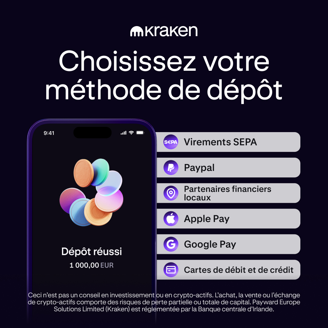 Kraken Digital Asset Exchange Facebook ad: Dépôts et retraits instantanés