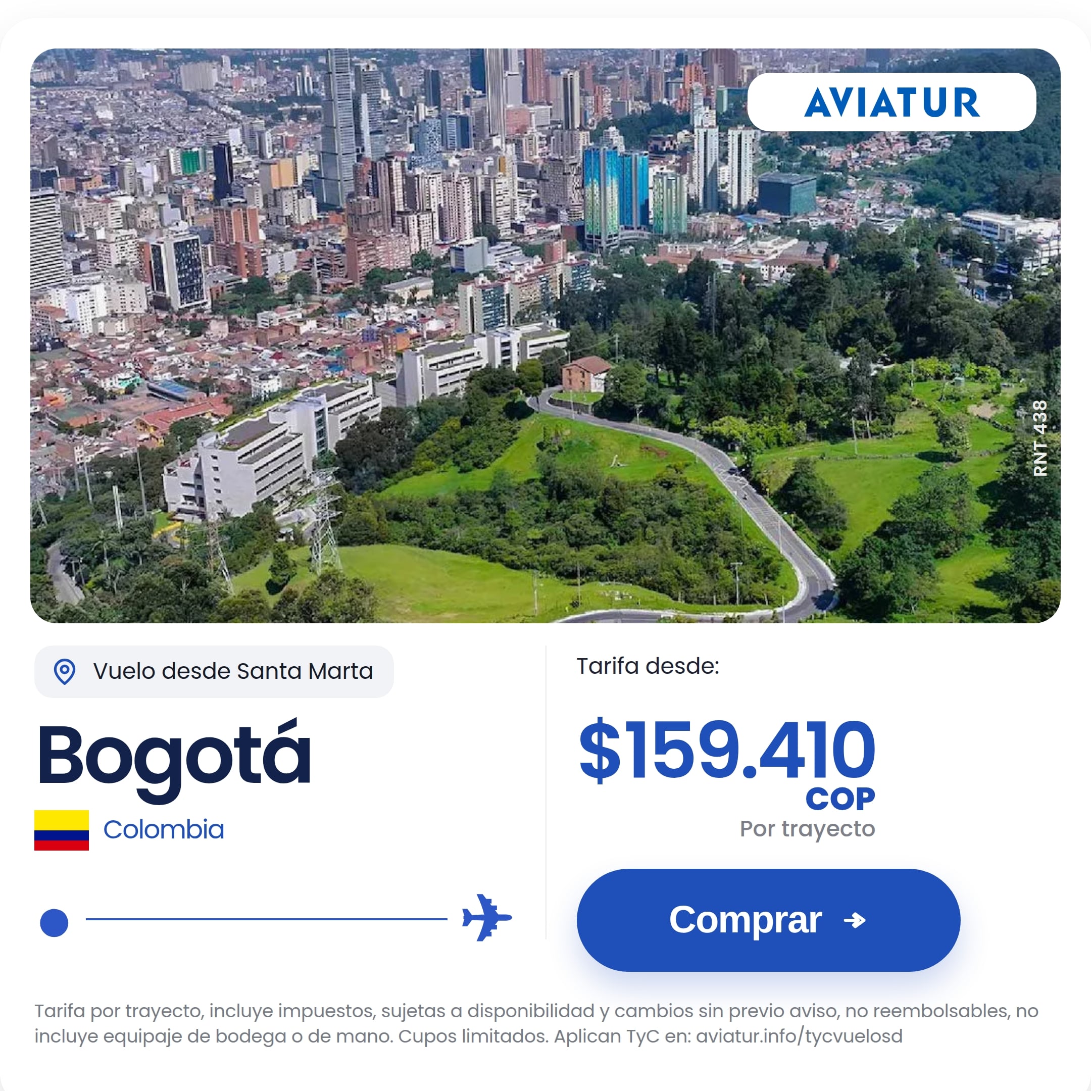 Aviatur Facebook ad