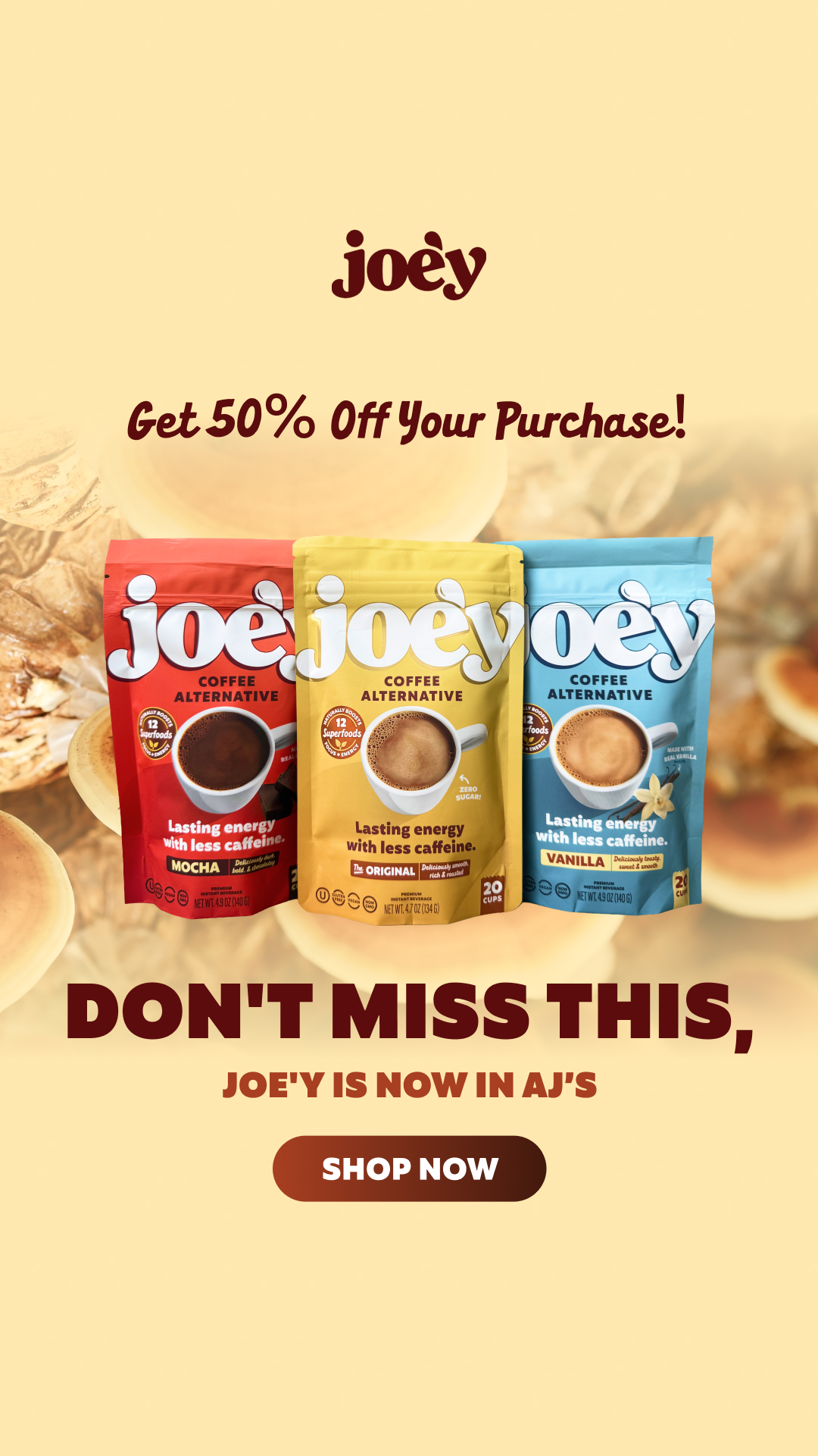 Joe'y Facebook ad