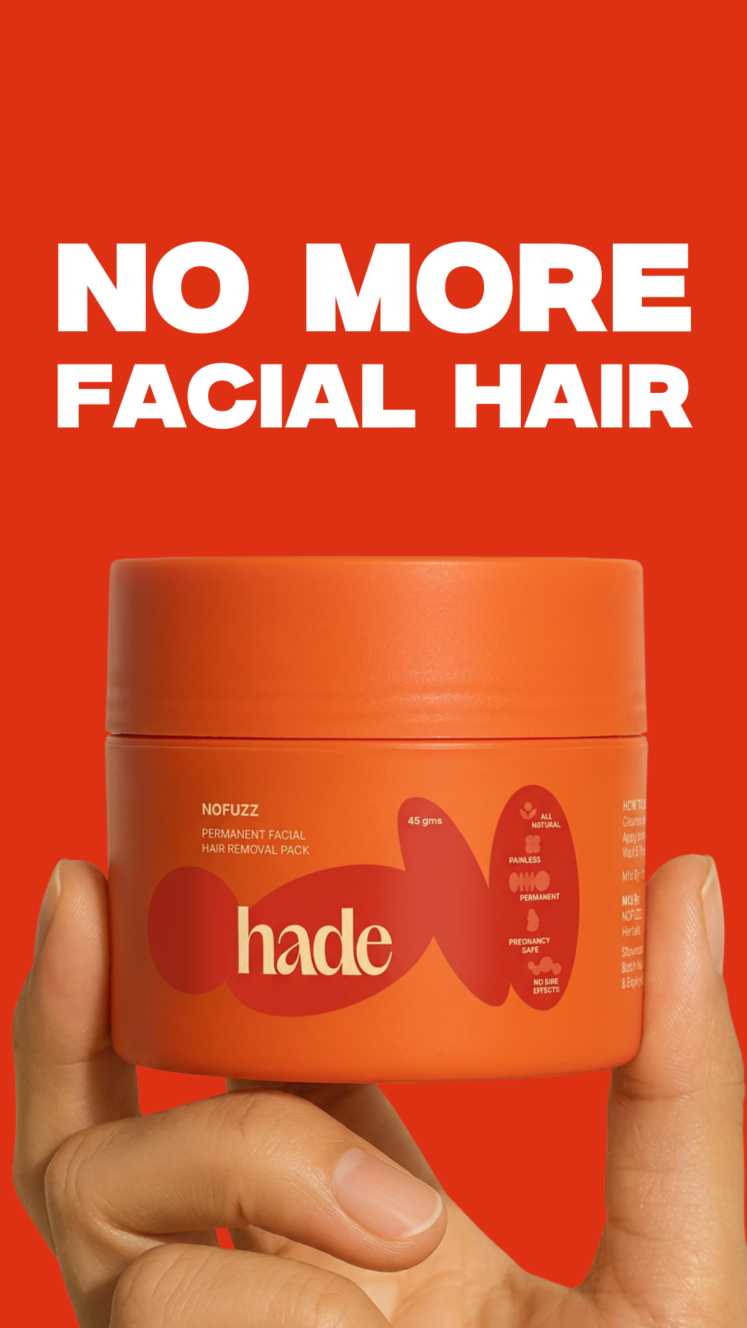 Hade Organic Skincare Facebook ad