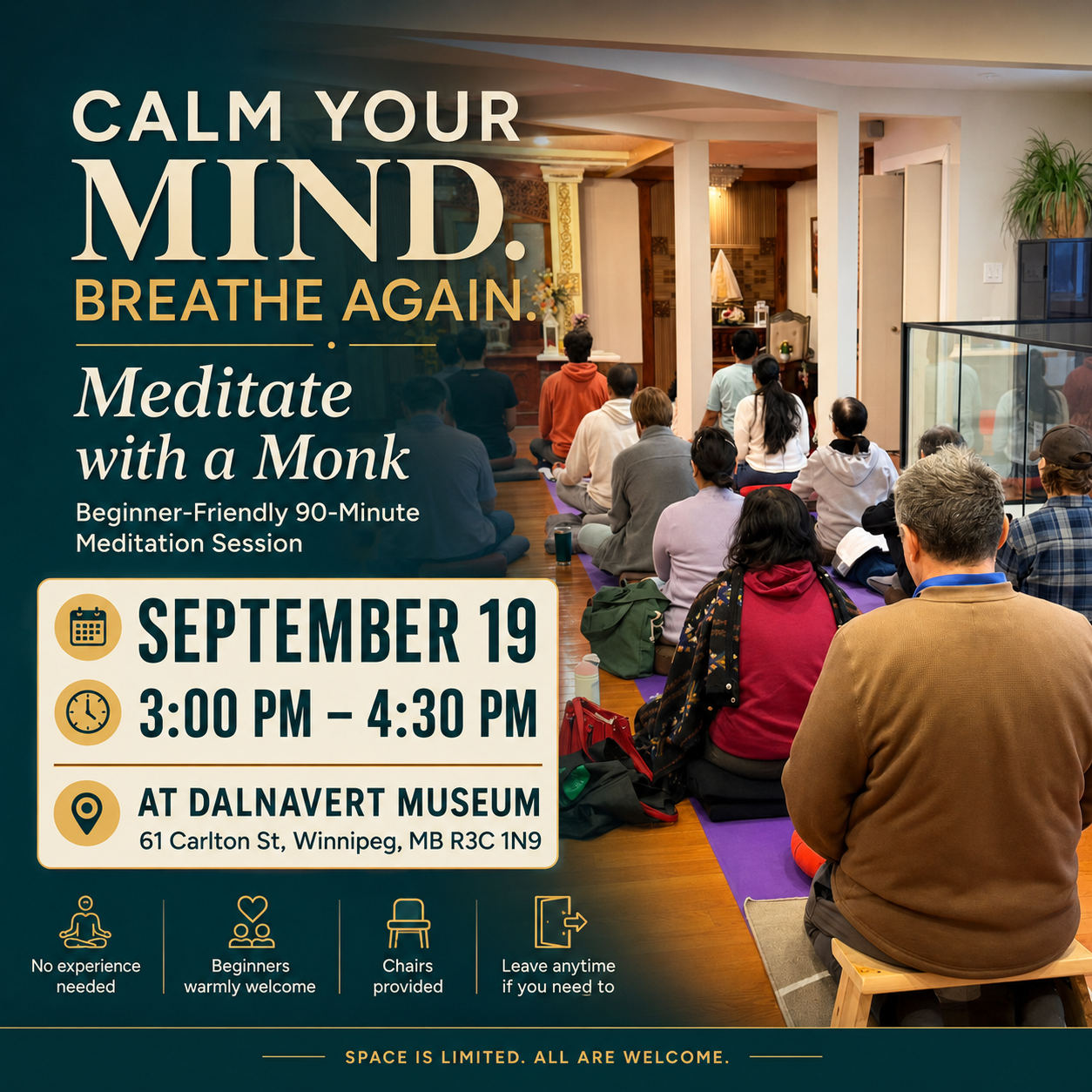 Buddha Meditation Centre Winnipeg Facebook ad