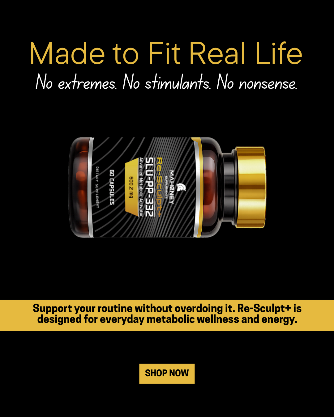 Mahoney Supplements Facebook ad
