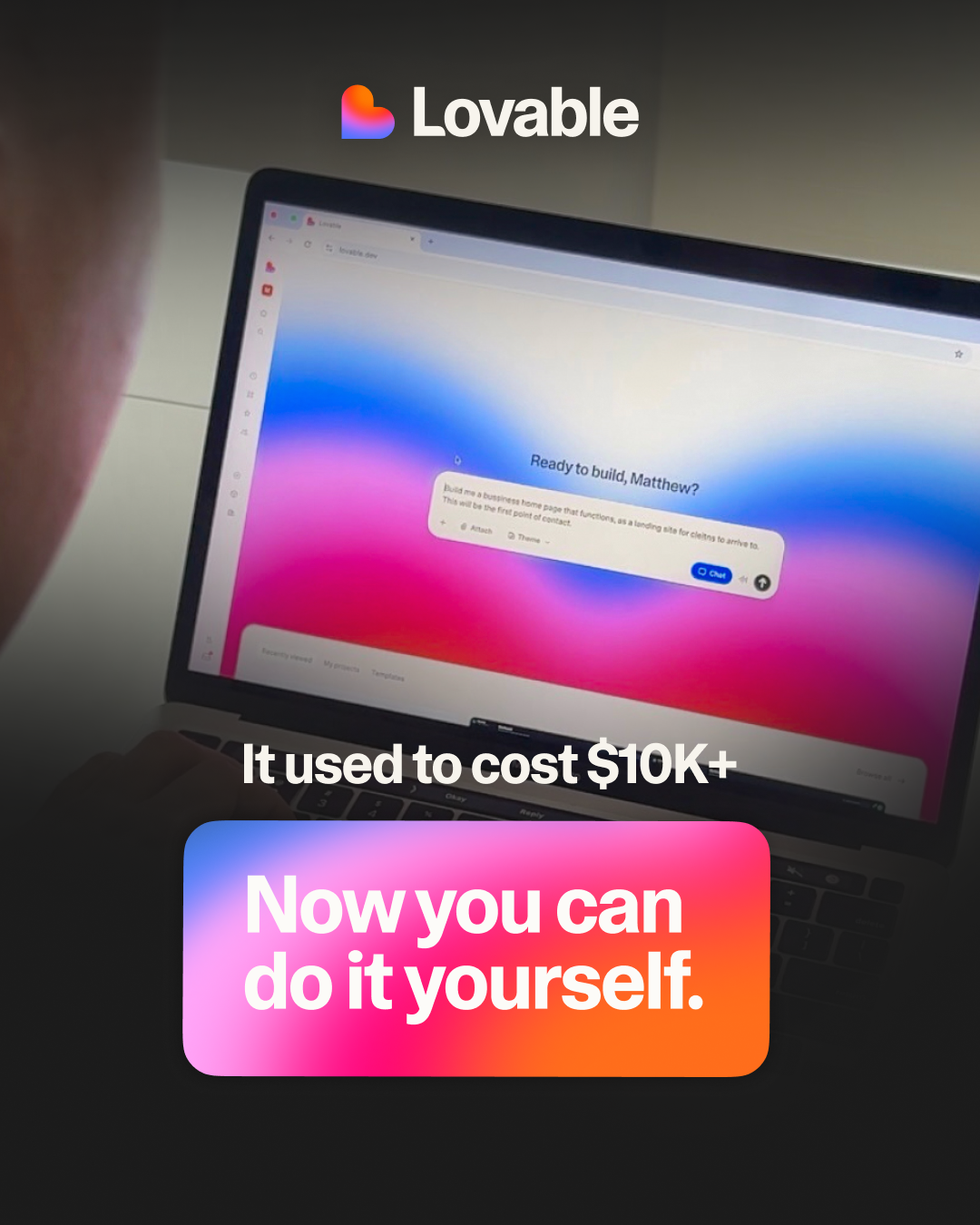 Lovable.dev Facebook ad
