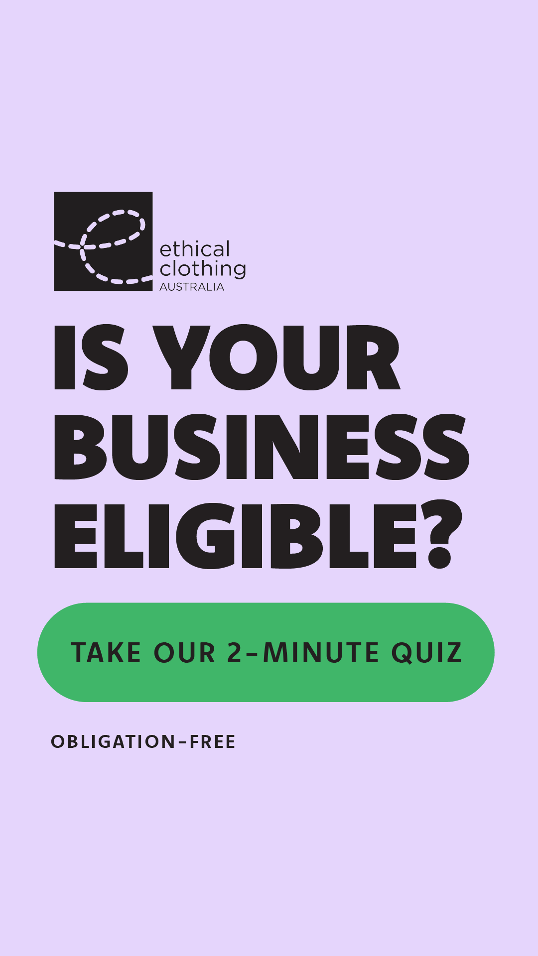 Ethical Clothing Australia Facebook ad