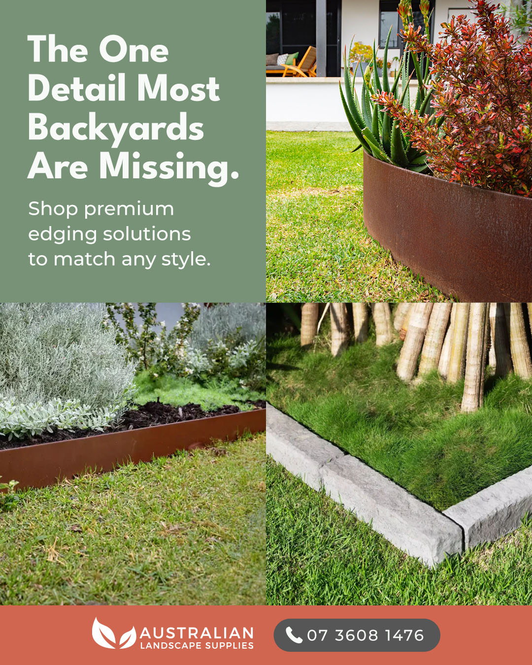 Australian Landscape Supplies Facebook ad: The Finish Your Garden Is Missing