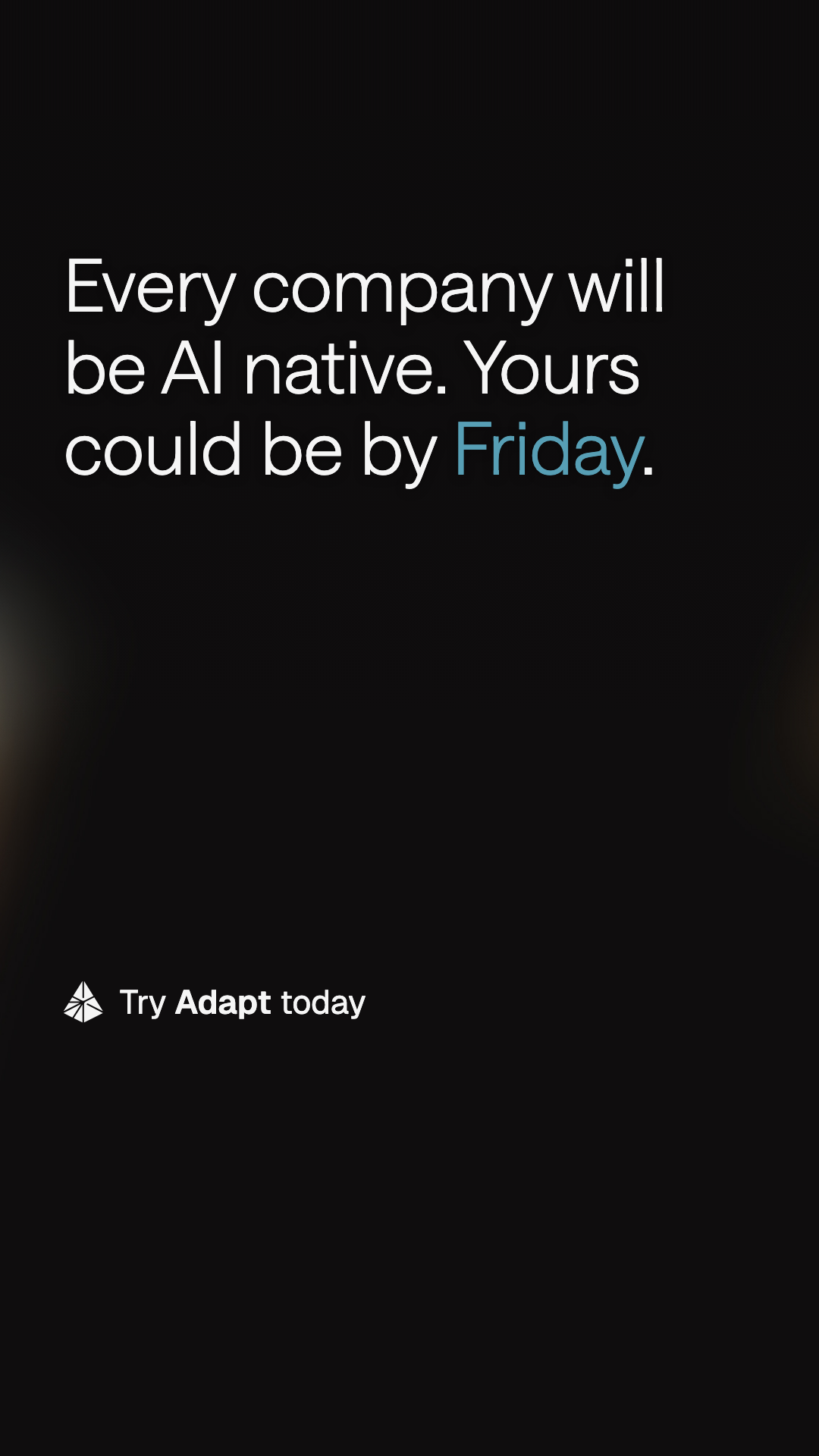 Adapt.com Facebook ad: Every company will be AI native