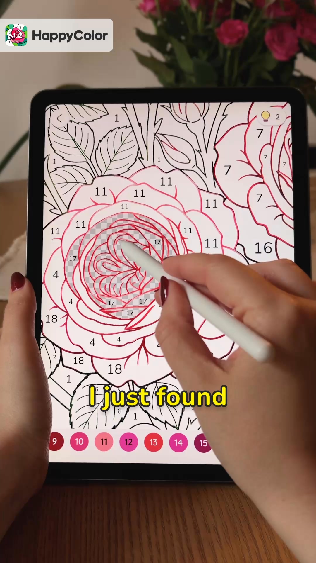 Happy Color - Color by Number Facebook ad: Take a moment to relax