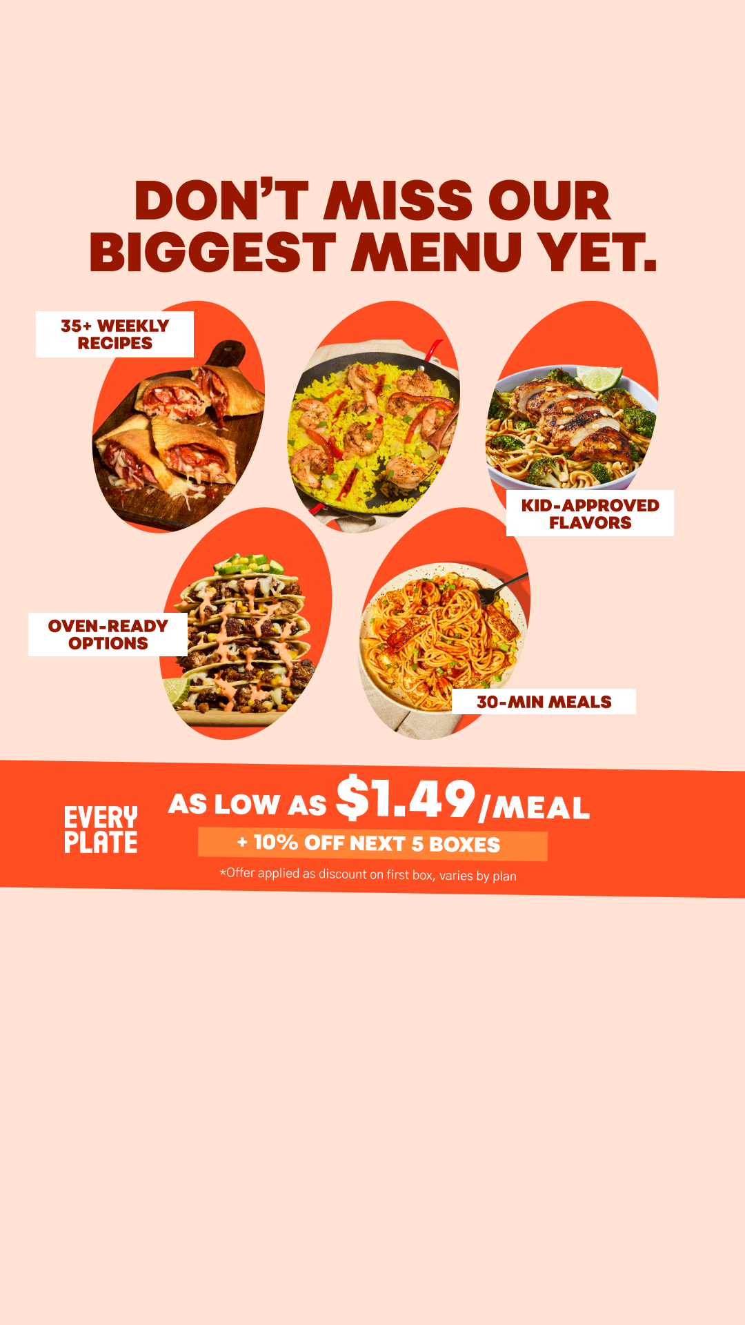 EveryPlate Facebook ad from Apr 6, 2026