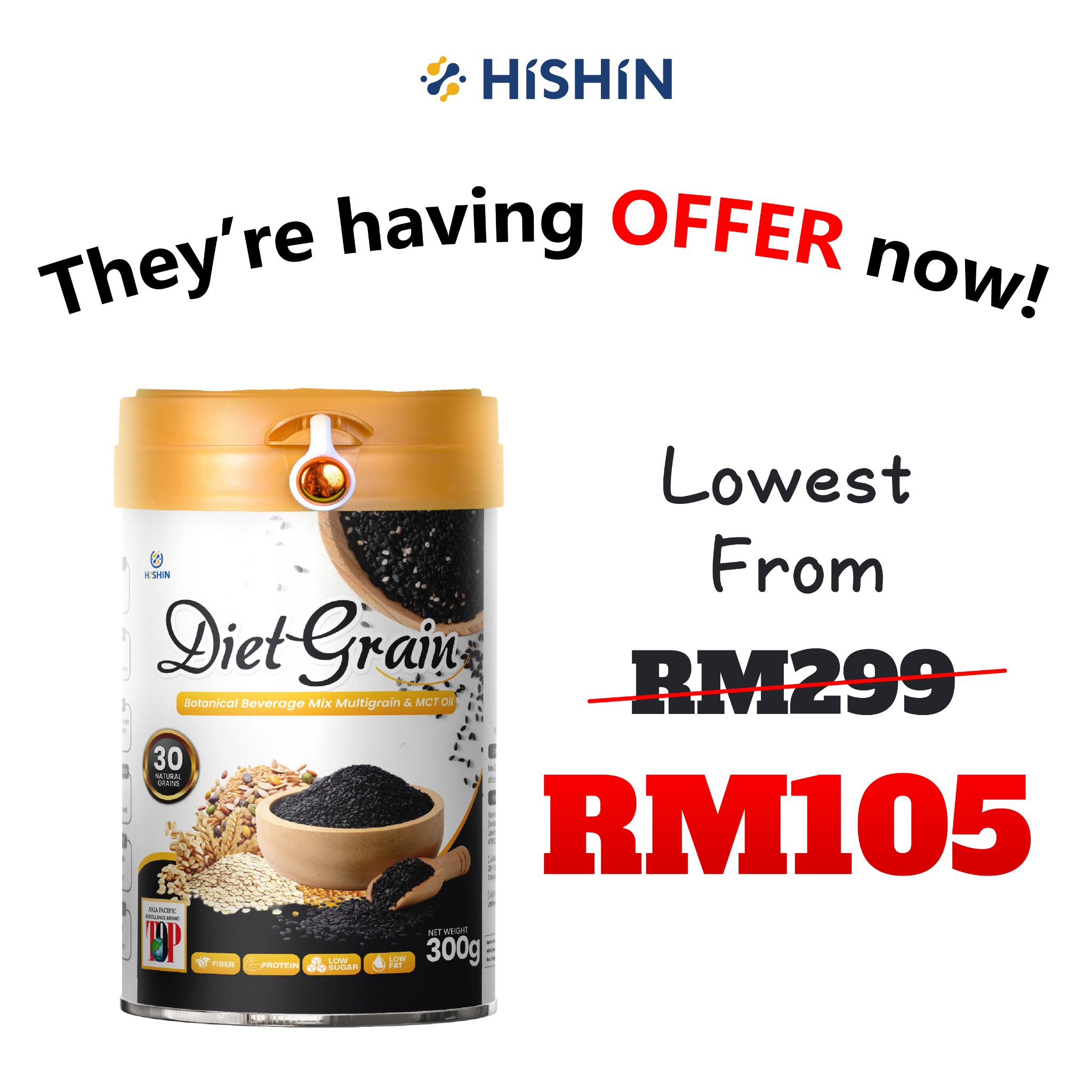 Hishin DietGrain Facebook ad