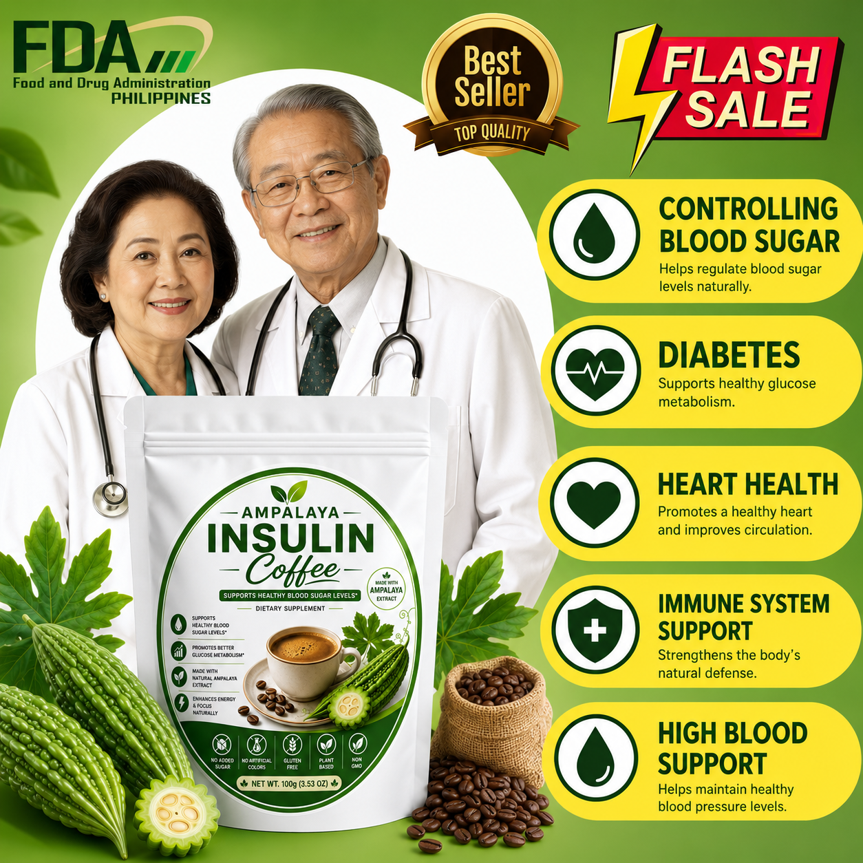 Ampalaya Herbal Coffee Facebook ad