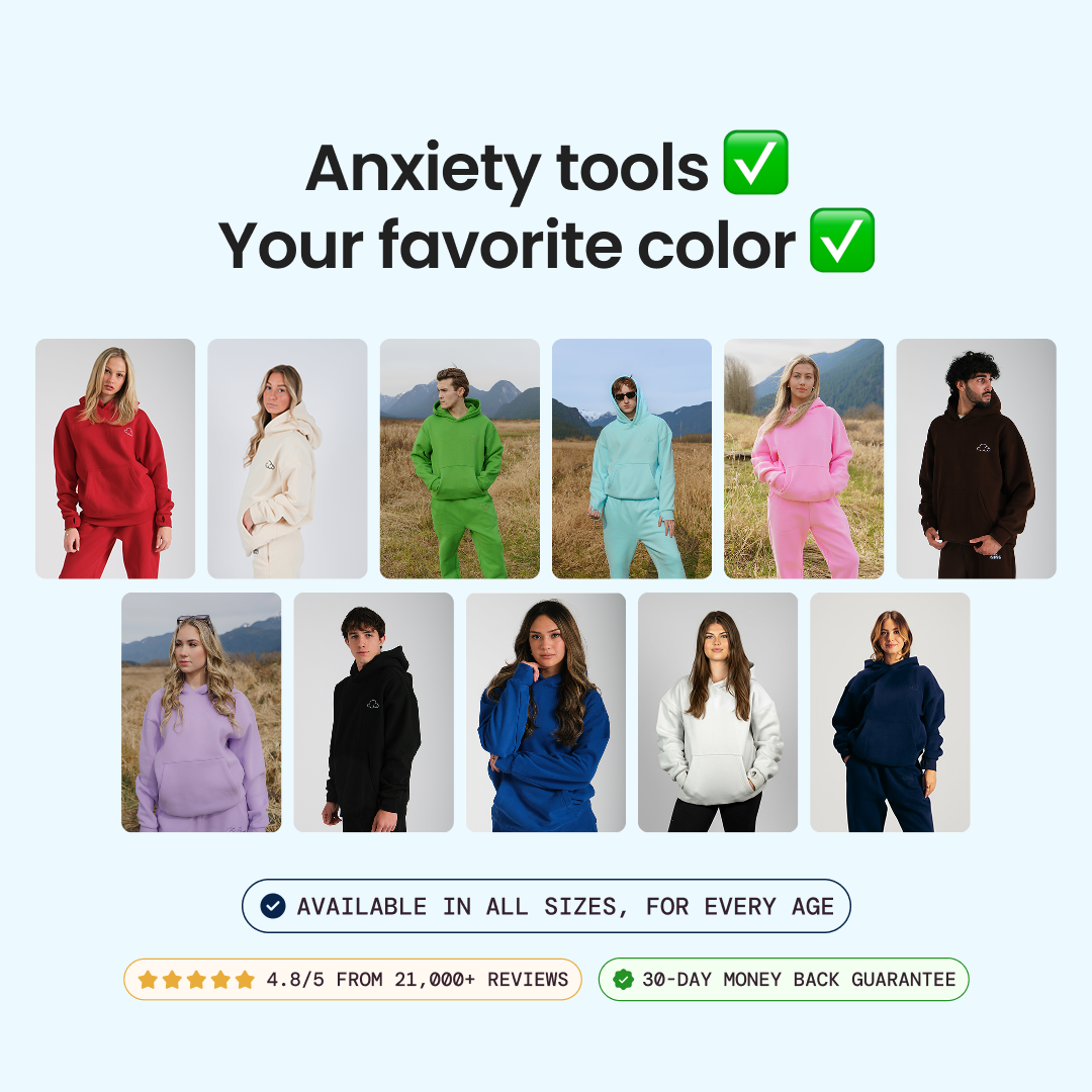 Cloud Nine Facebook ad: Squeeze & Fidget Away Anxiety
