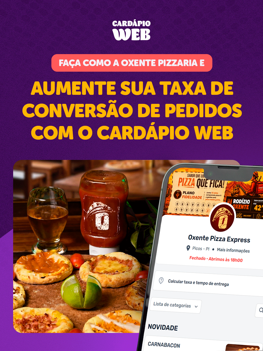 Cardápio Web Facebook ad
